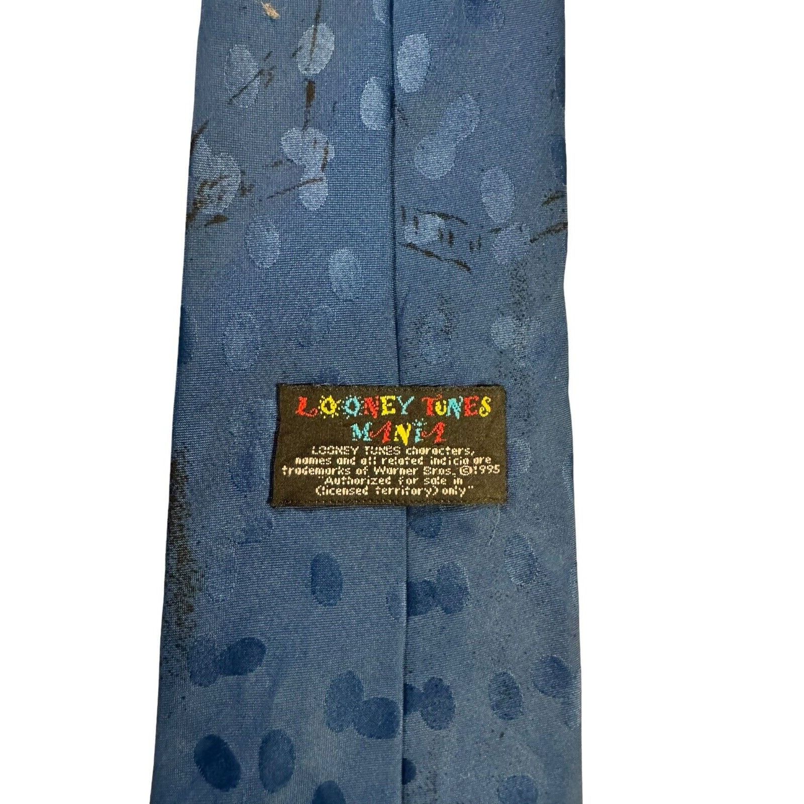 Vintage Looney Tunes Mania Bugs Bunny Road Runner Daffy Necktie Size ONE SIZE - 4 Thumbnail