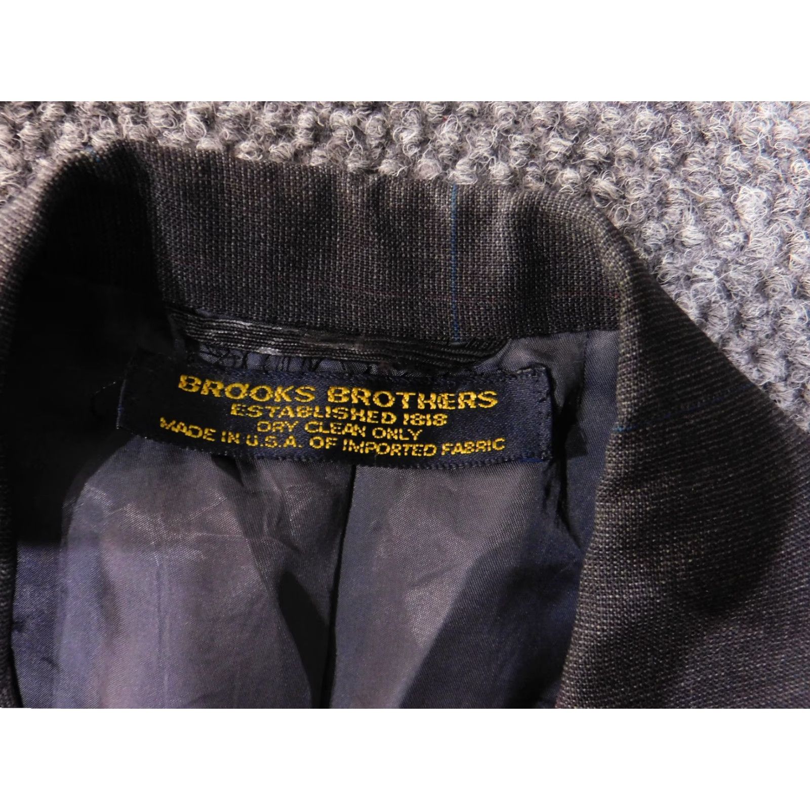 Brooks Brothers Brooks Brothers Blazer Mens 42 Long Gray Wool Lined Pinstripe 2 Piece Made in USA Size 42R - 7 Thumbnail