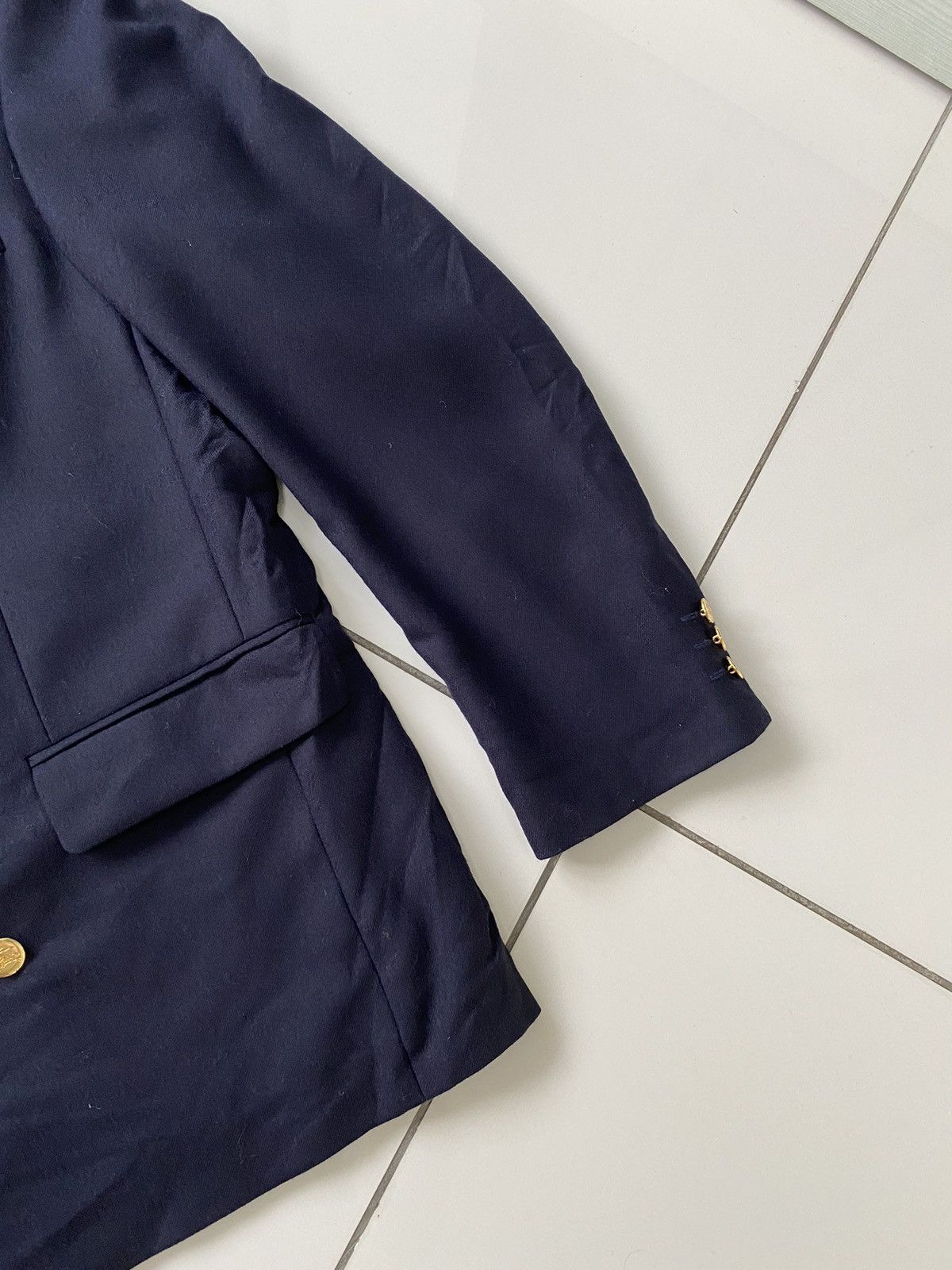 Burberry Burberry Dark Blue Wool Double Breasted Size 50S - 13 Thumbnail