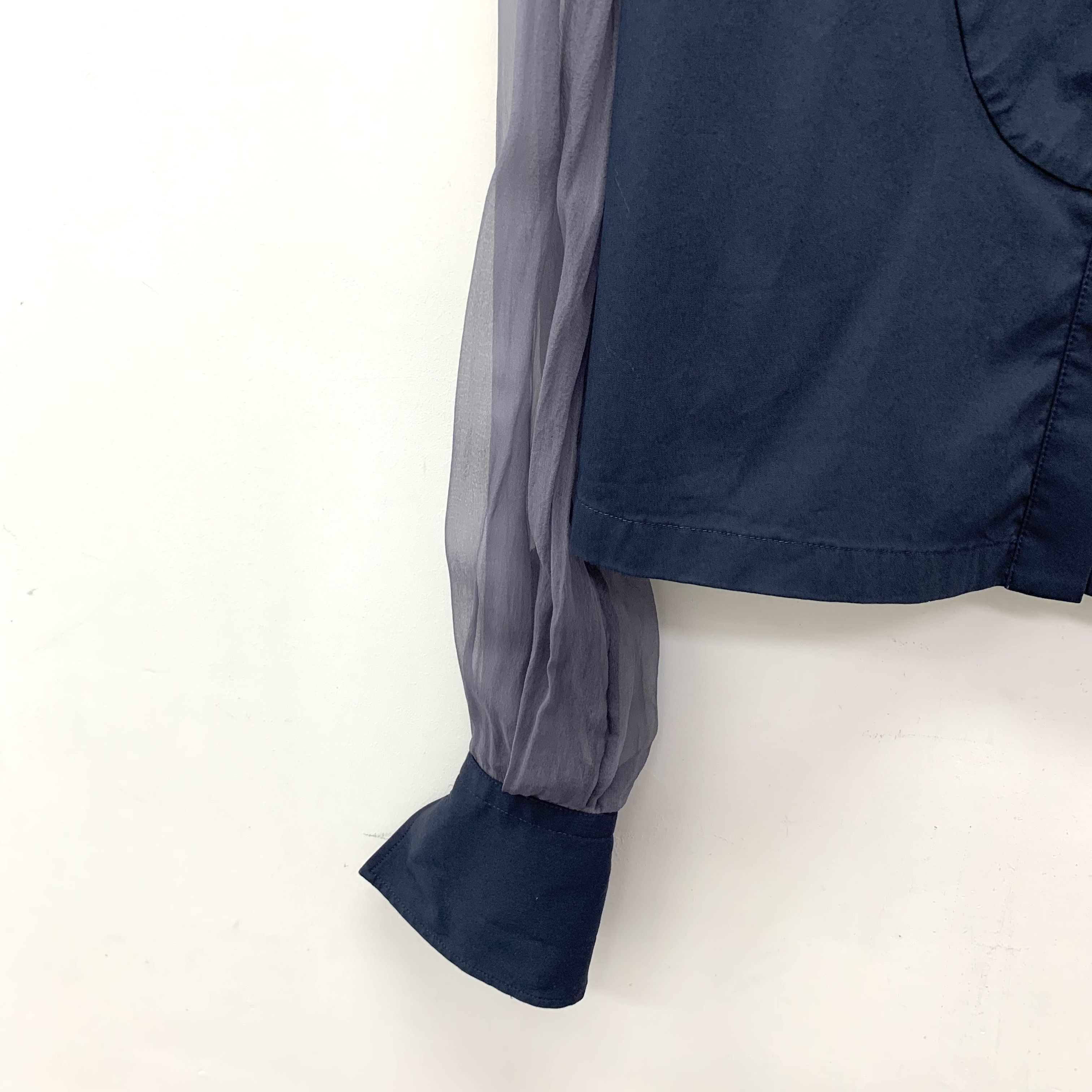 Brunello Cucinelli Brunello Cucinelli Silk Shirt Navy (M) Size M / US 6-8 / IT 42-44 - 4 Thumbnail