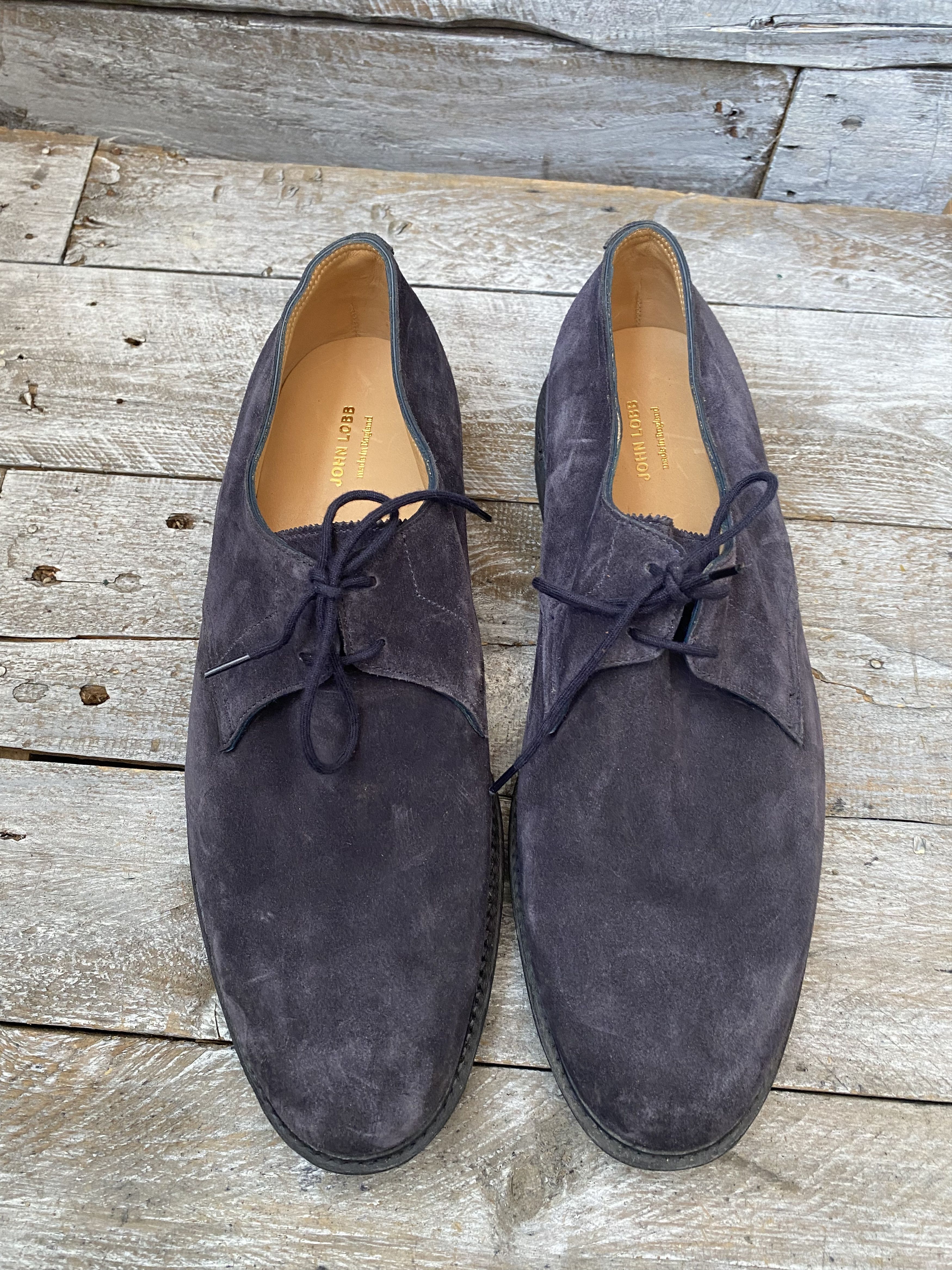 John Lobb John lobb blue suede derby leather shoes Uk 9EE Size US 10 / EU 43 - 16 Thumbnail