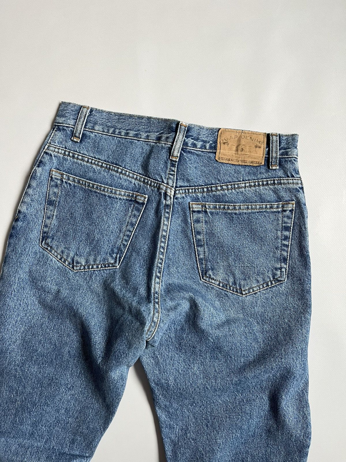 Gap Vintage 90s GAP Usa Made Blue Stone Washed Jeans Size 31 Size US 31 - 13 Thumbnail