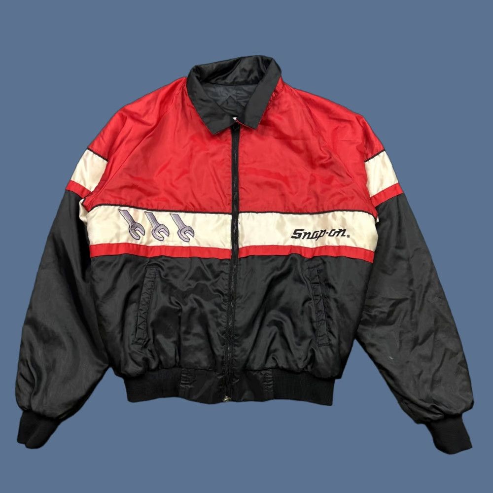 Logo 7 VINTAGE Horizon Sportswear Jacket Mens Size L Black Nylon Full Zip Snap On Logo Size US L / EU 52-54 / 3 - 1 Thumbnail