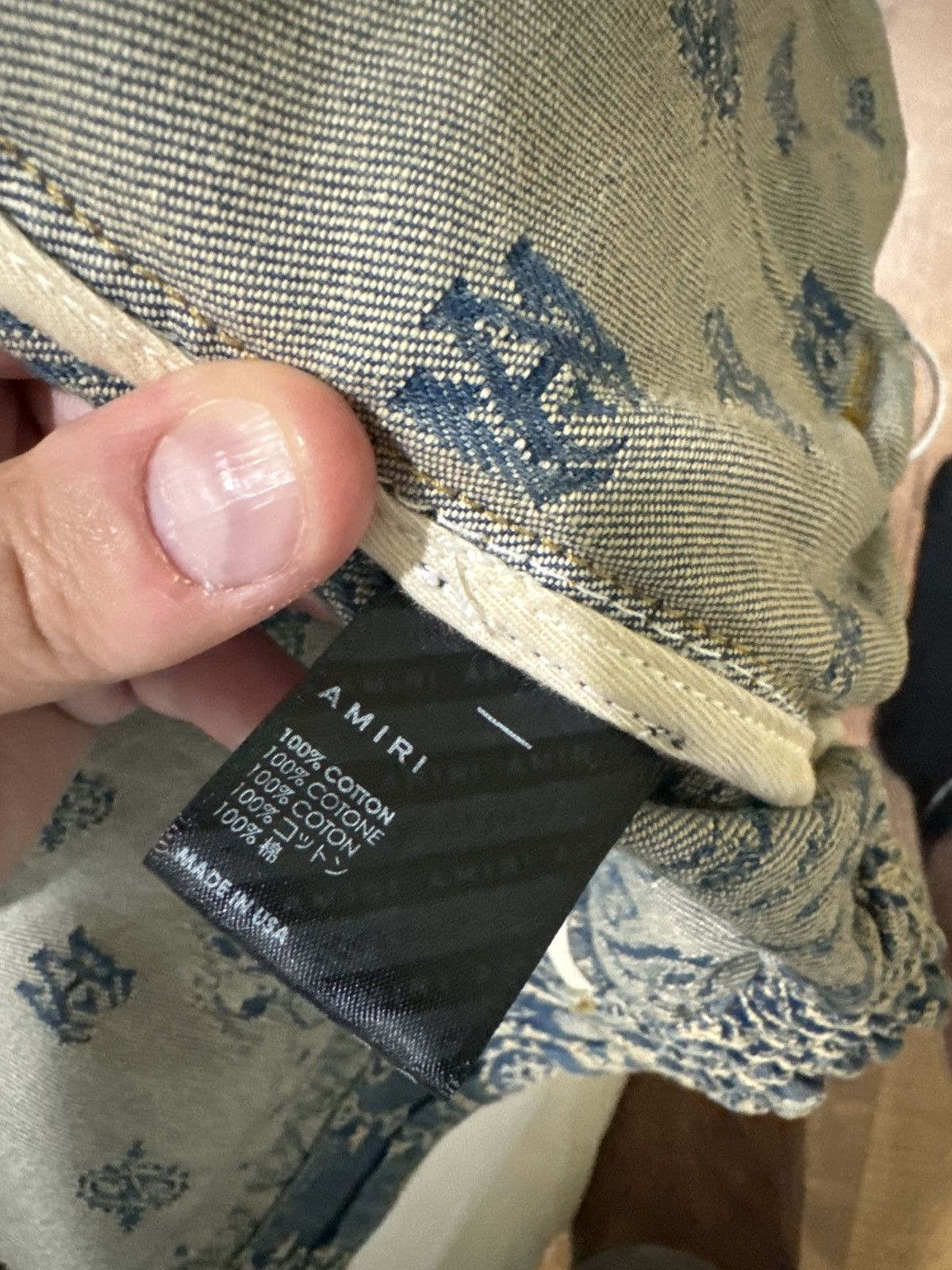 Amiri Amiri Bandana Pattern Denim Jacket Size US S / EU 44-46 / 1 - 5 Thumbnail
