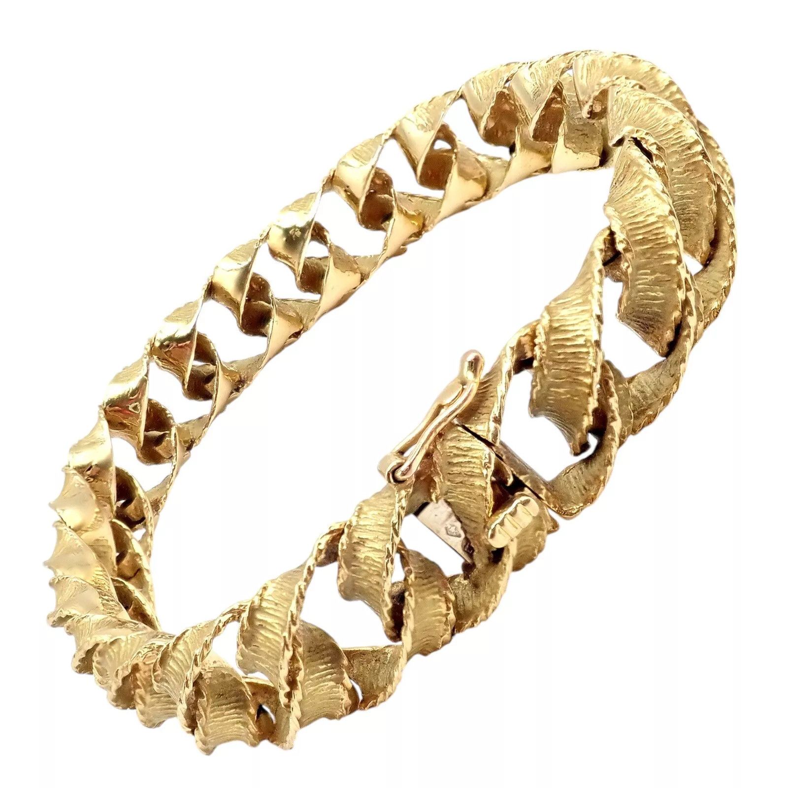 Tiffany & Co. 18k Yellow Gold France Ribbon Curb Bracelet 1987 Size ONE SIZE - 9 Thumbnail