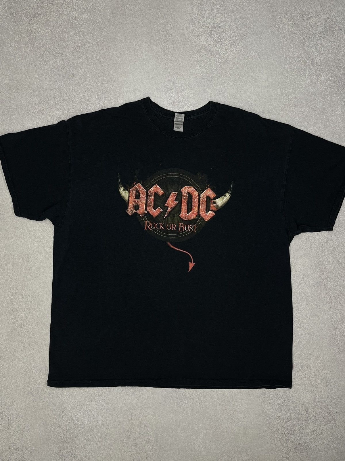 AC/DC Vintage Ac Dc Rock or Bust Rock Band Black T Shirt Big Logo Size US XXL / EU 58 / 5 - 2 Thumbnail