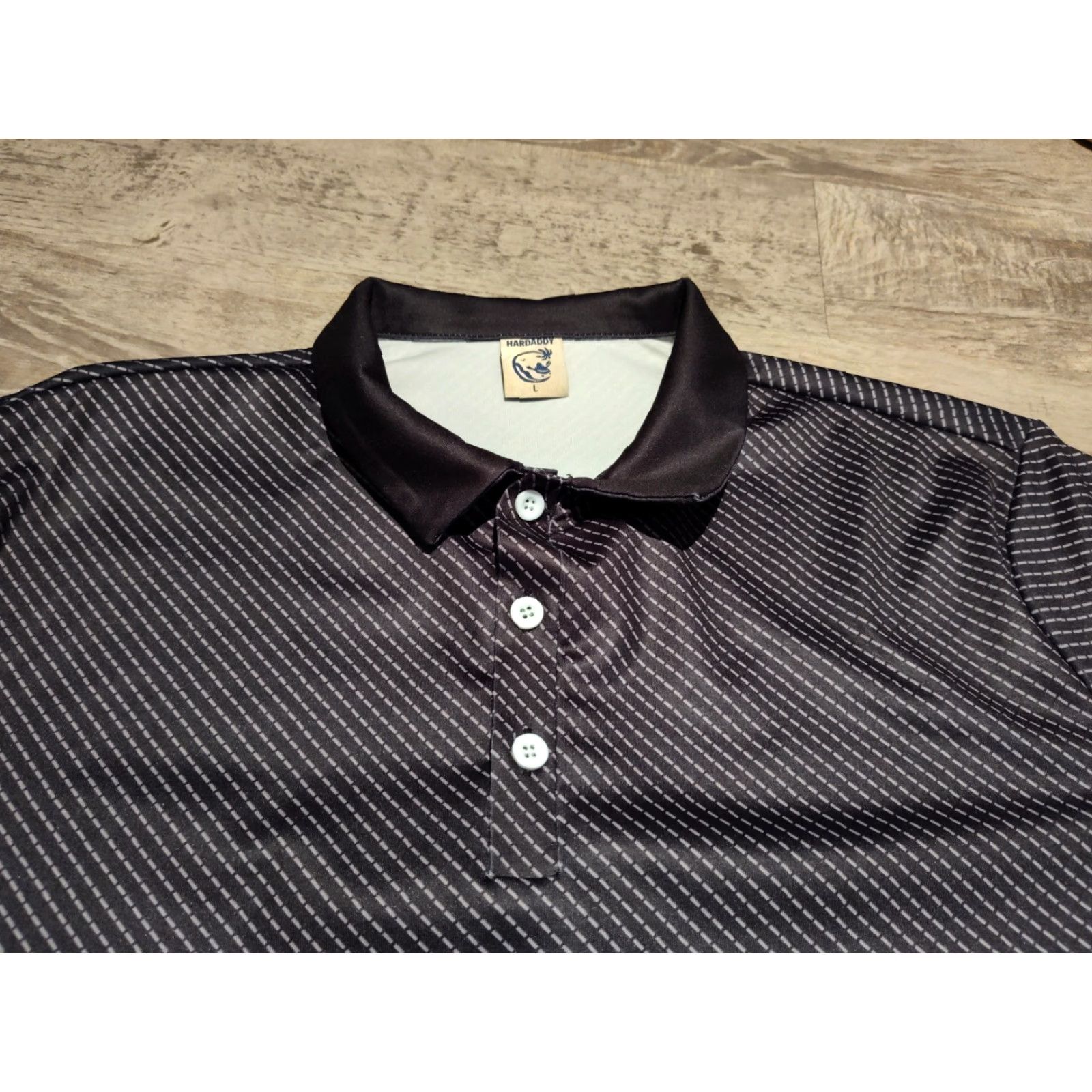 Ed Hardy Hardaddy Geometric Polo Shirt Short Sleeve Gradiant Print Blue L Mens Golf Size US L / EU 52-54 / 3 - 6 Thumbnail