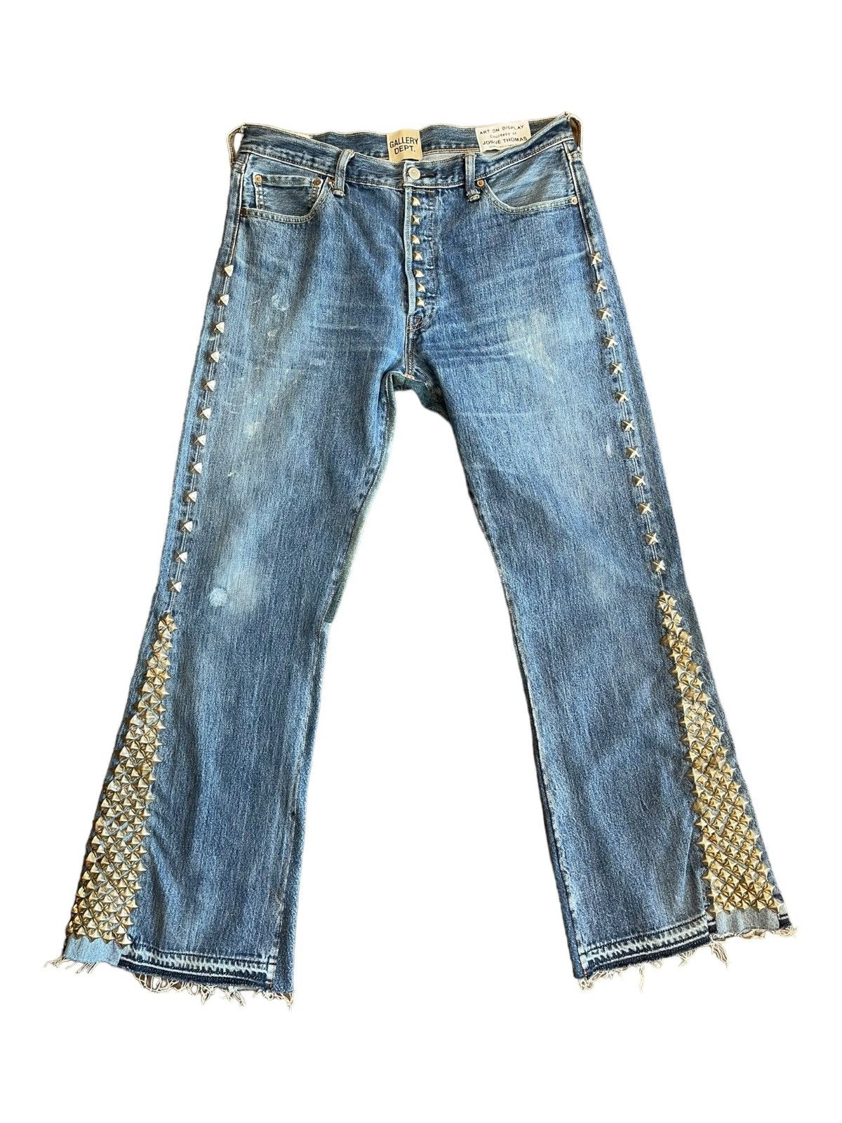 00's ファッション 00s archive studs flare denim pants y2k