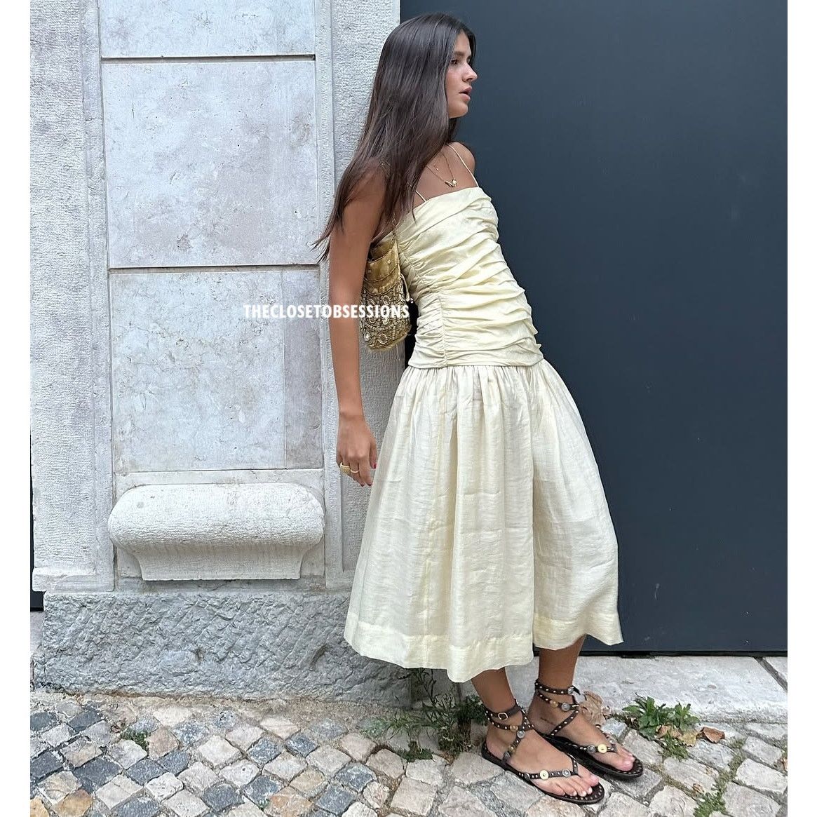 Zara ZARA BLOGGER FAVE!!! Ruched Midi Dress NWT Size L / US 10 / IT 46 - 5 Thumbnail