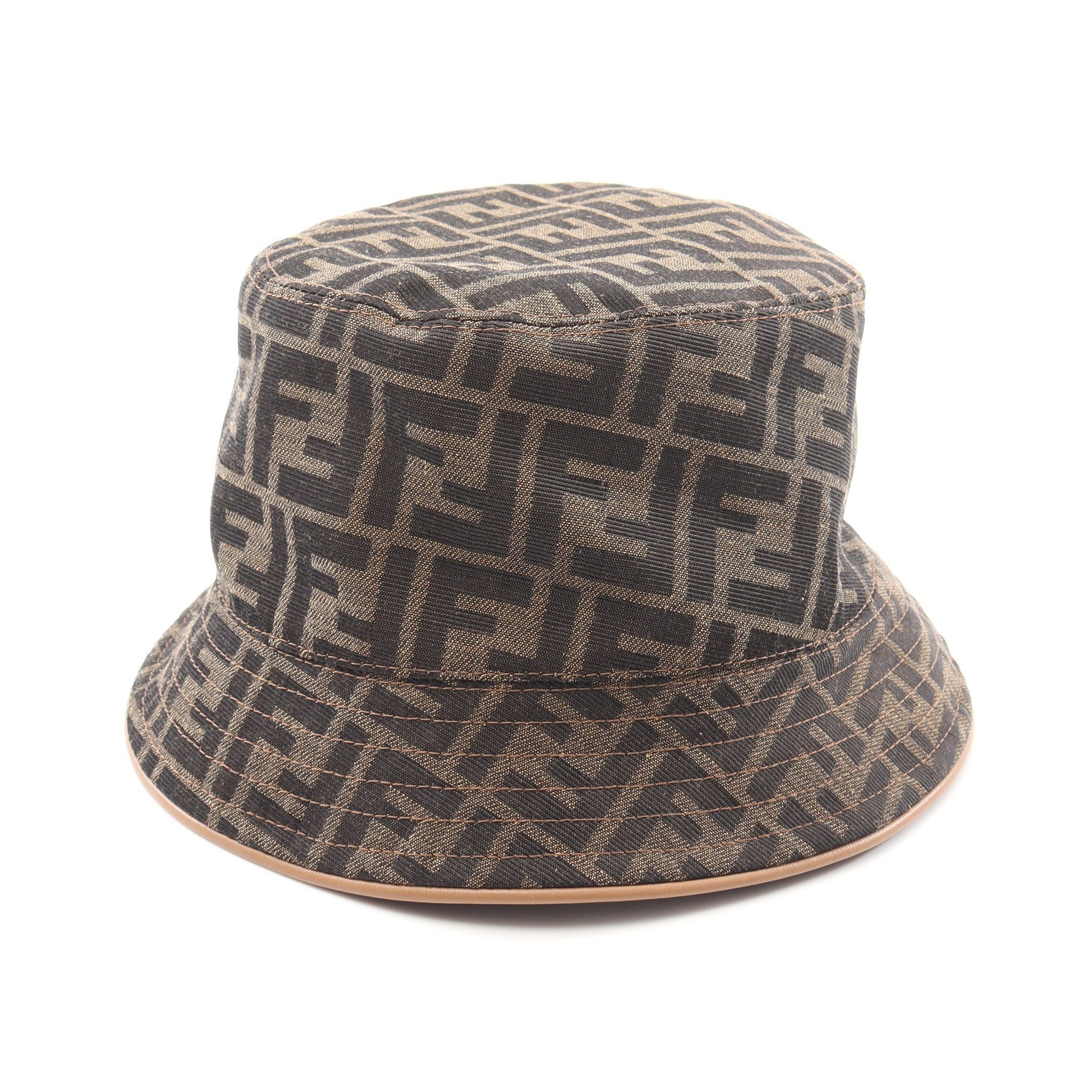 Fendi Fendi Ff Jacquard Bucket Hat Brown Size ONE SIZE - 1 Thumbnail