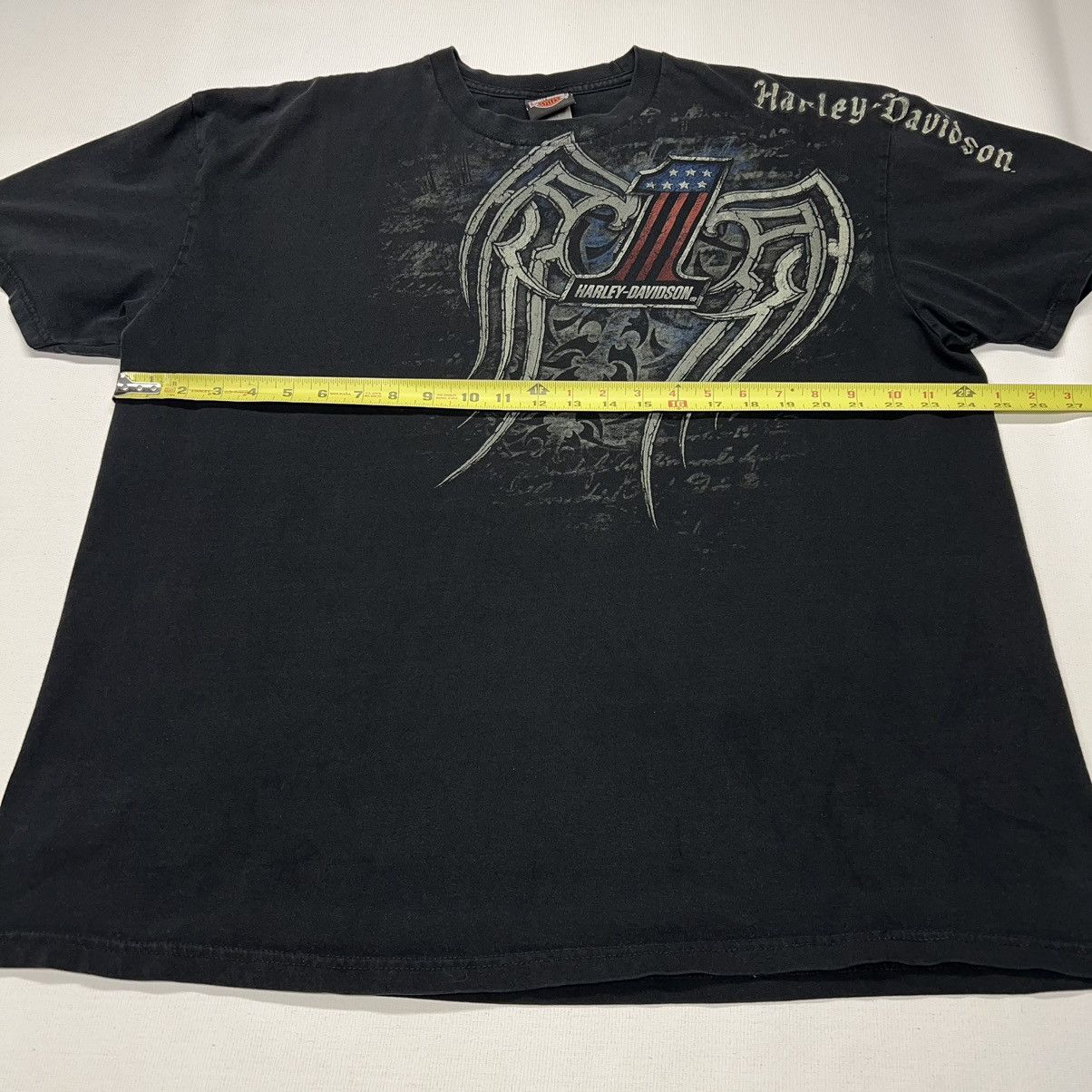 Harley Davidson × Vintage Harley Davidson Tee Shirt Black Biker Motorcycle Wings Flame Size US XXL / EU 58 / 5 - 21 Thumbnail