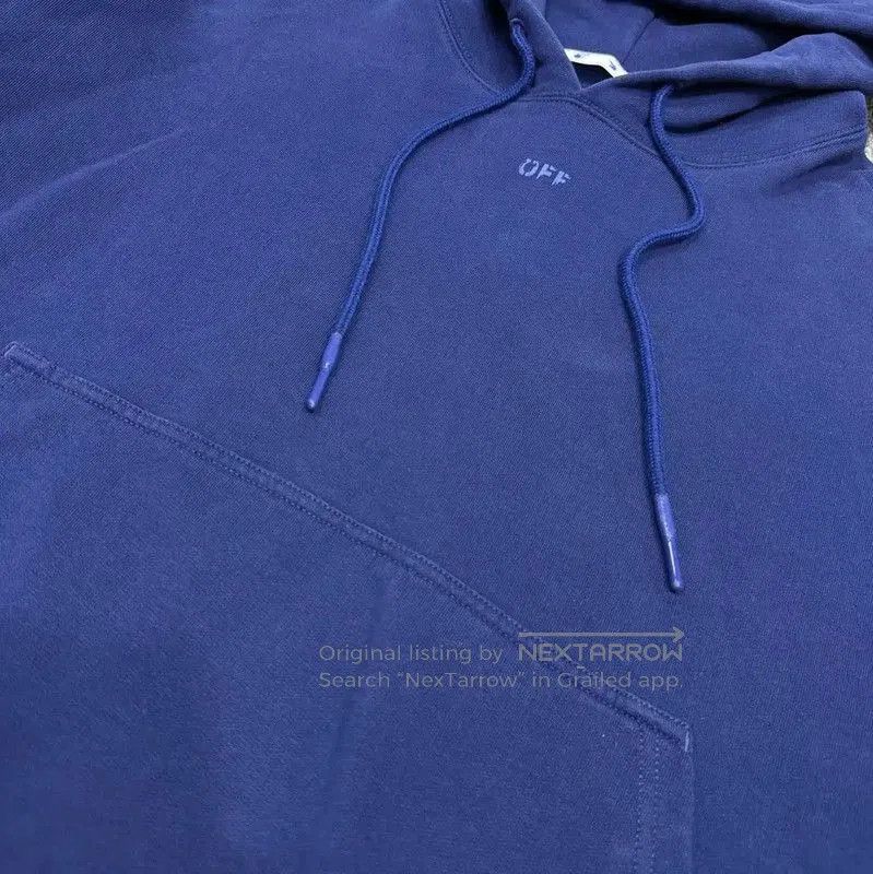 Off-White Off-White Men's Hooded Sweatshirt in Blue . Size US XXL / EU 58 / 5 - 3 Thumbnail