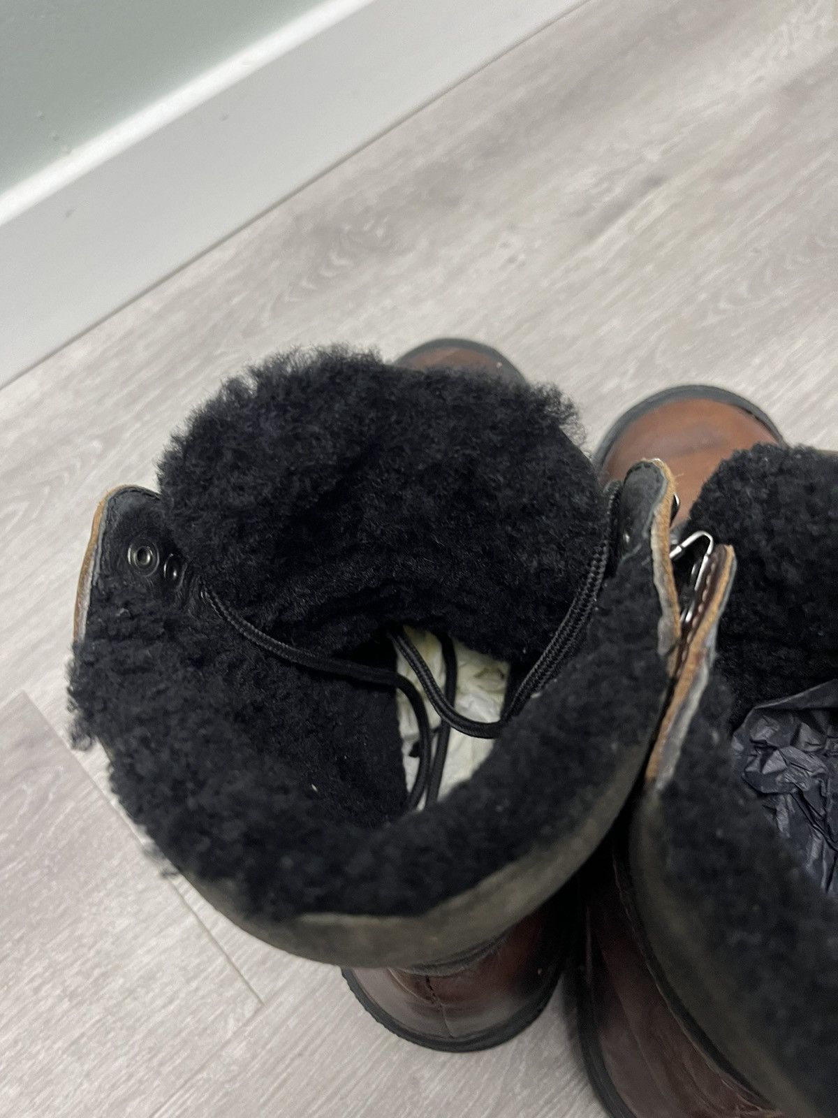 John Varvatos Shearling Lined Leather Hiking Boot. 9.5 Size US 9.5 / EU 42-43 - 18 Thumbnail