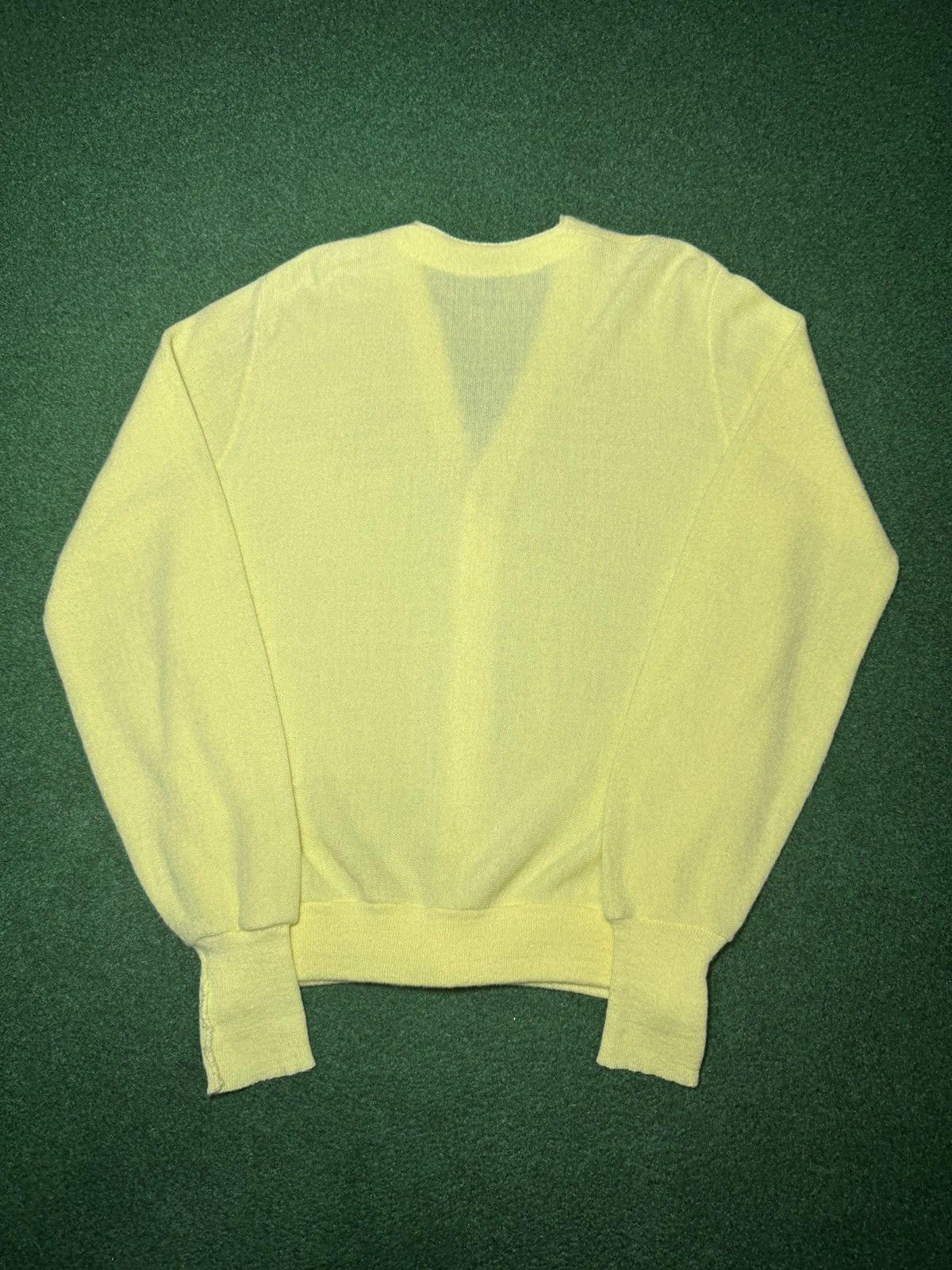 Lacoste Vintage Lacoste Alligator Yellow Pastel Cardigan Sweater Size XL / US 12-14 / IT 48-50 - 3 Thumbnail