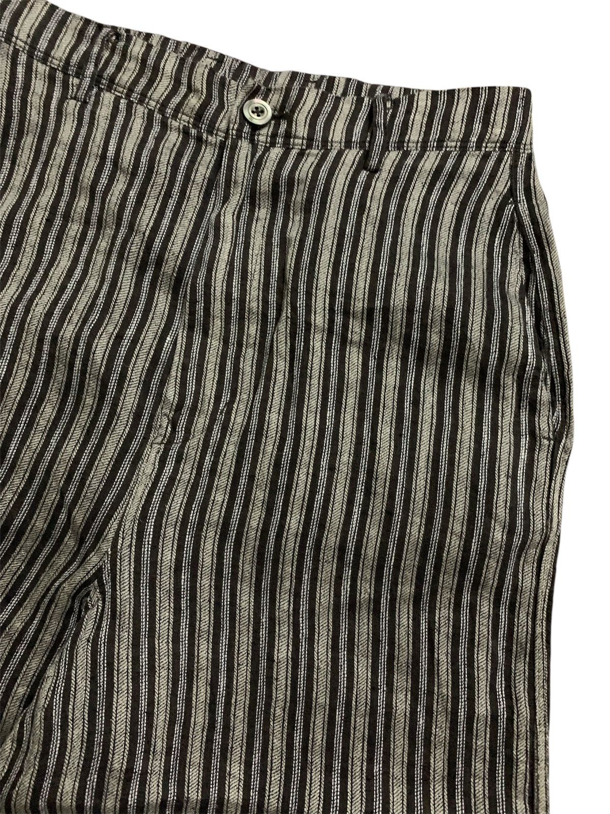 45rpm Vtg 45Rpm Wide Leg Linen Stripe Pant Size 31" - 2 Thumbnail