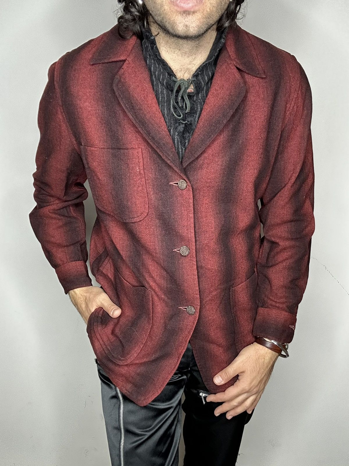 Pendleton Pendleton Country Red Blazer Shirt Size 38R - 1 Thumbnail