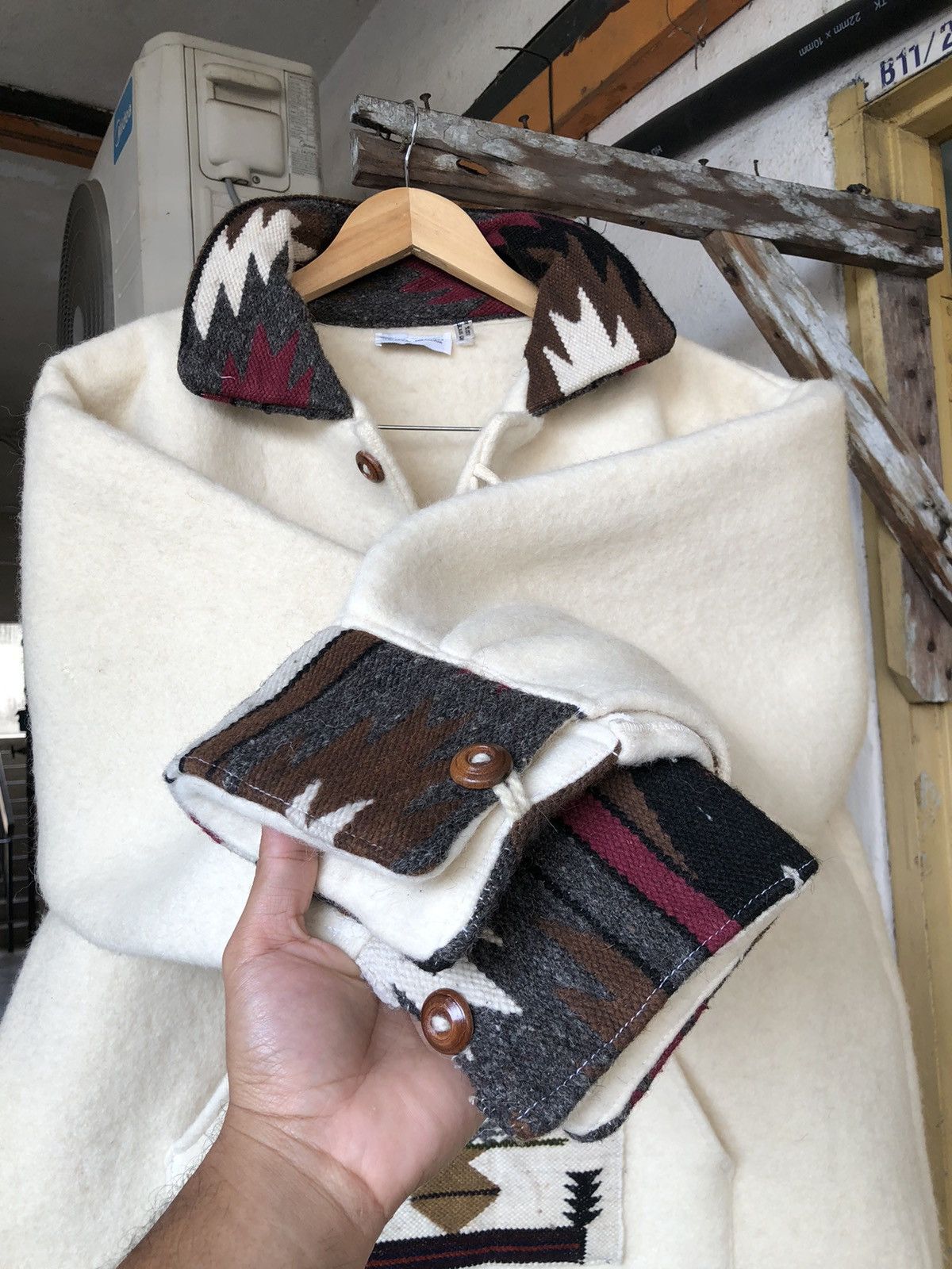 Native Rare🔥Vtg Artesanias Indigenas Hand Made Chimayo Wool Jacket Size US L / EU 52-54 / 3 - 13 Thumbnail