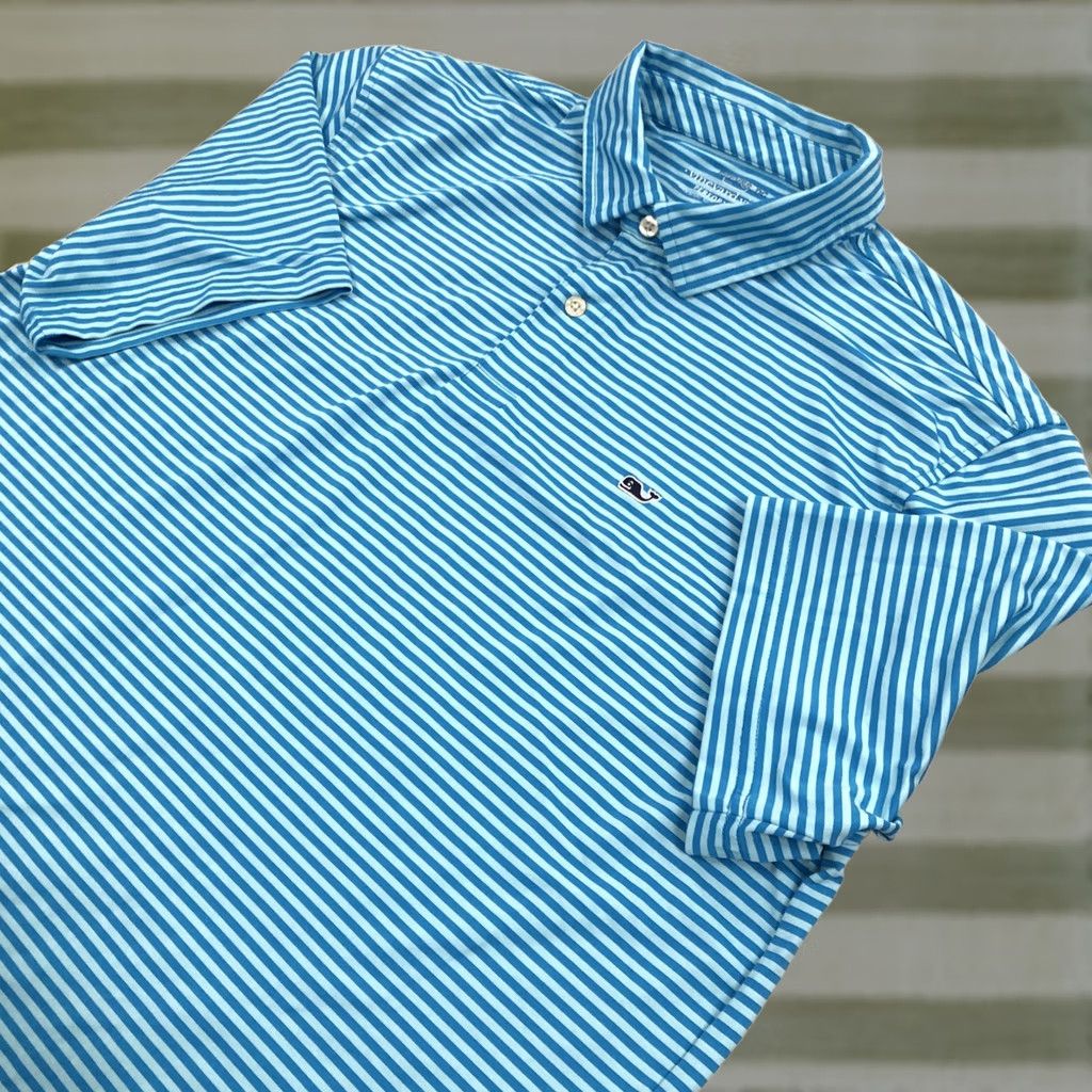 Vineyard Vines Vineyard Vines Polo Shirt Mens Large Multicolor Striped Performance Stretch Golf Shirt Polo Short Sleeve Logo Classic Preppy Whale Men L Multicolor Size US L / EU 52-54 / 3 - 1 Thumbnail