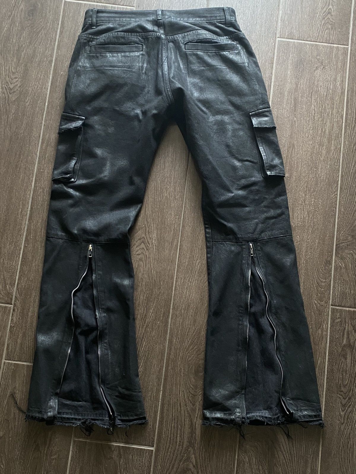 Japanese Brand No Mass Prod. Wax flared zipper cargo Size US 33 - 7 Thumbnail