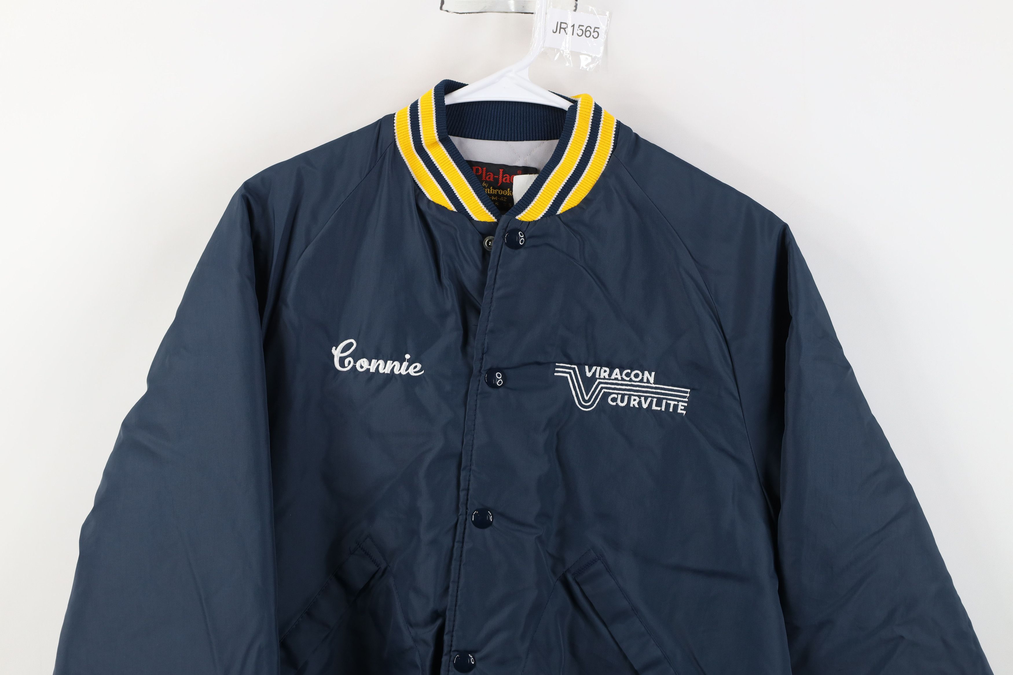 Vintage Vintage 80s Viracon Curvlite Glass Quilted Bomber Jacket USA Size M / US 6-8 / IT 42-44 - 2 Thumbnail
