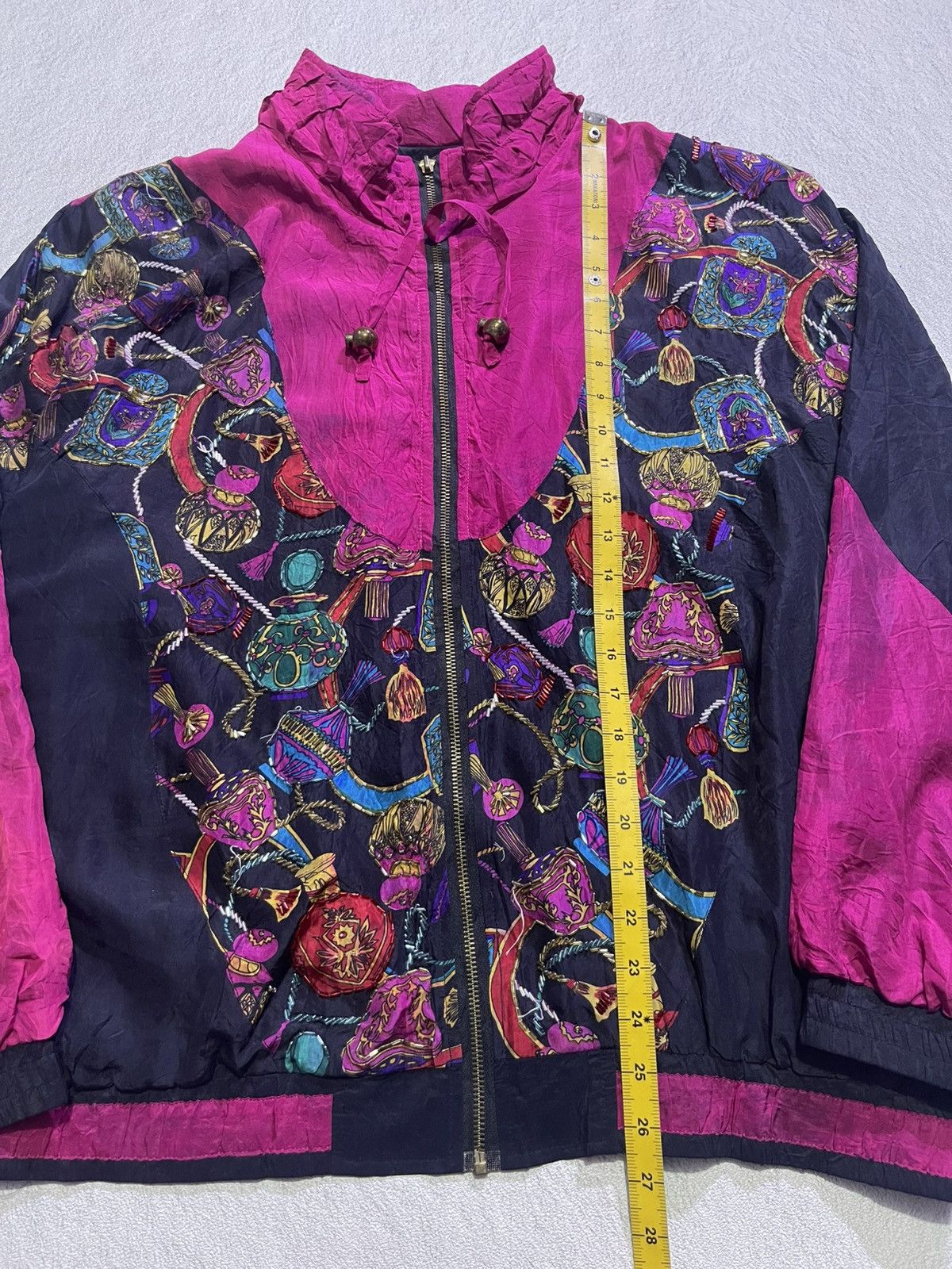 Hysteric Glamour Y2K THIN JACKET WITH TWO-COLOR GLITTER ORNAMENTAL MOTIF Size US L / EU 52-54 / 3 - 10 Thumbnail