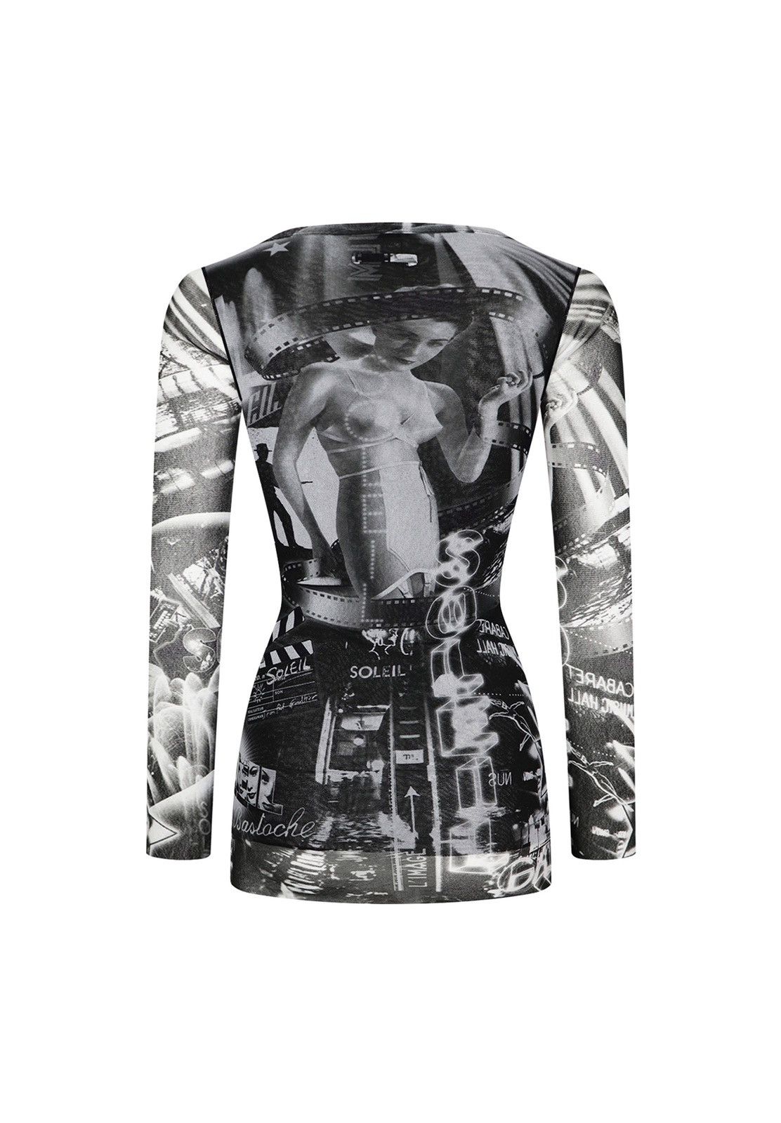 Jean Paul Gaultier Jean Paul Gaultier Vintage Paris Cinema Face Art Mesh Top Size XS / US 0-2 / IT 36-38 - 2 Thumbnail
