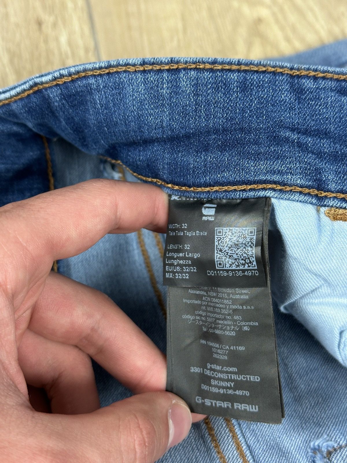 G-Star NEW🏷️ G-Star Raw 3301 Deconstructed Skinny Denim Jeans Size US 32 / EU 48 - 7 Thumbnail