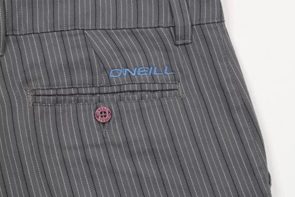 O'Neill × Vintage Vintage O'Neill Surfing Faded Striped Baggy Fit Shorts Gray Size US 36 / EU 52 - 13 Thumbnail