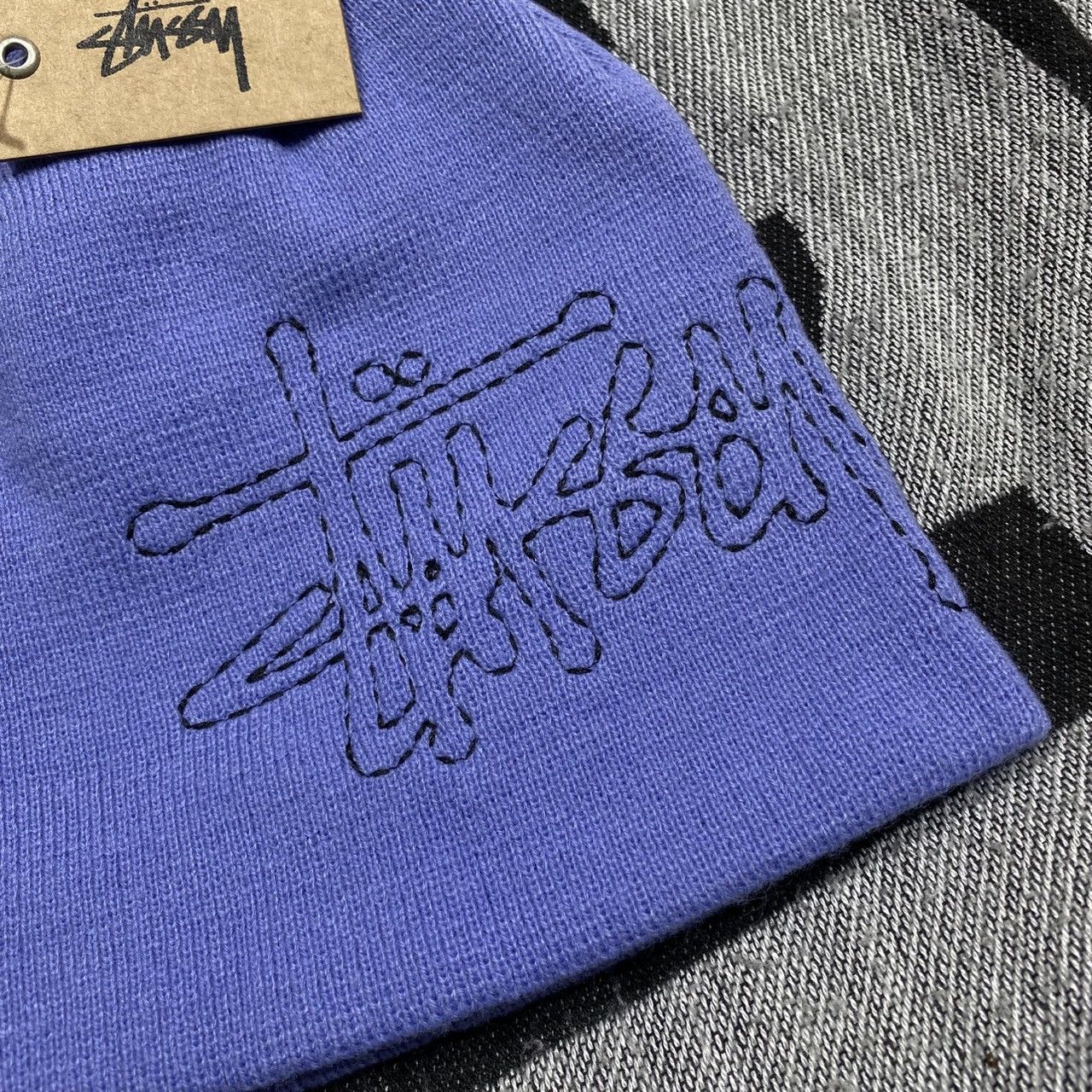 Stussy STUSSY STITCH LOGO SKULLCAP BEANIE HAT Size ONE SIZE - 2 Thumbnail