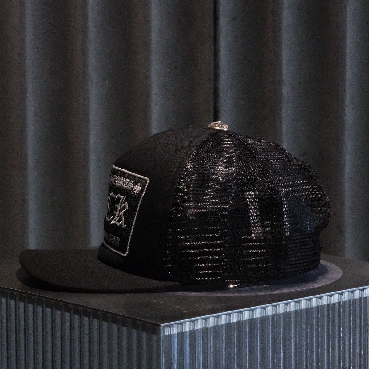 Chrome Hearts TRUCKER CAP - FUCK HOLLYWOOD PATCH/BLACK Size ONE SIZE - 5 Thumbnail