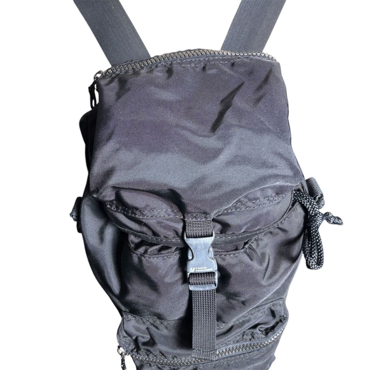 Y's × Yohji Yamamoto Yohji Yamamoto Y’saccs Pour Homme Black Nylon Backpack Size ONE SIZE - 4 Thumbnail