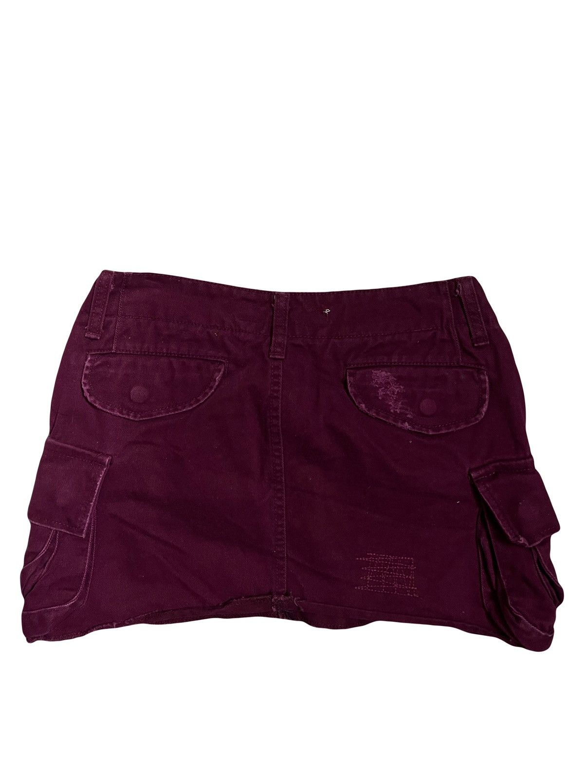 Japanese Brand Dark Purple cargo pocket mini skirt ☮️🖤 Size 26" / US 2 / IT 38 - 4 Thumbnail