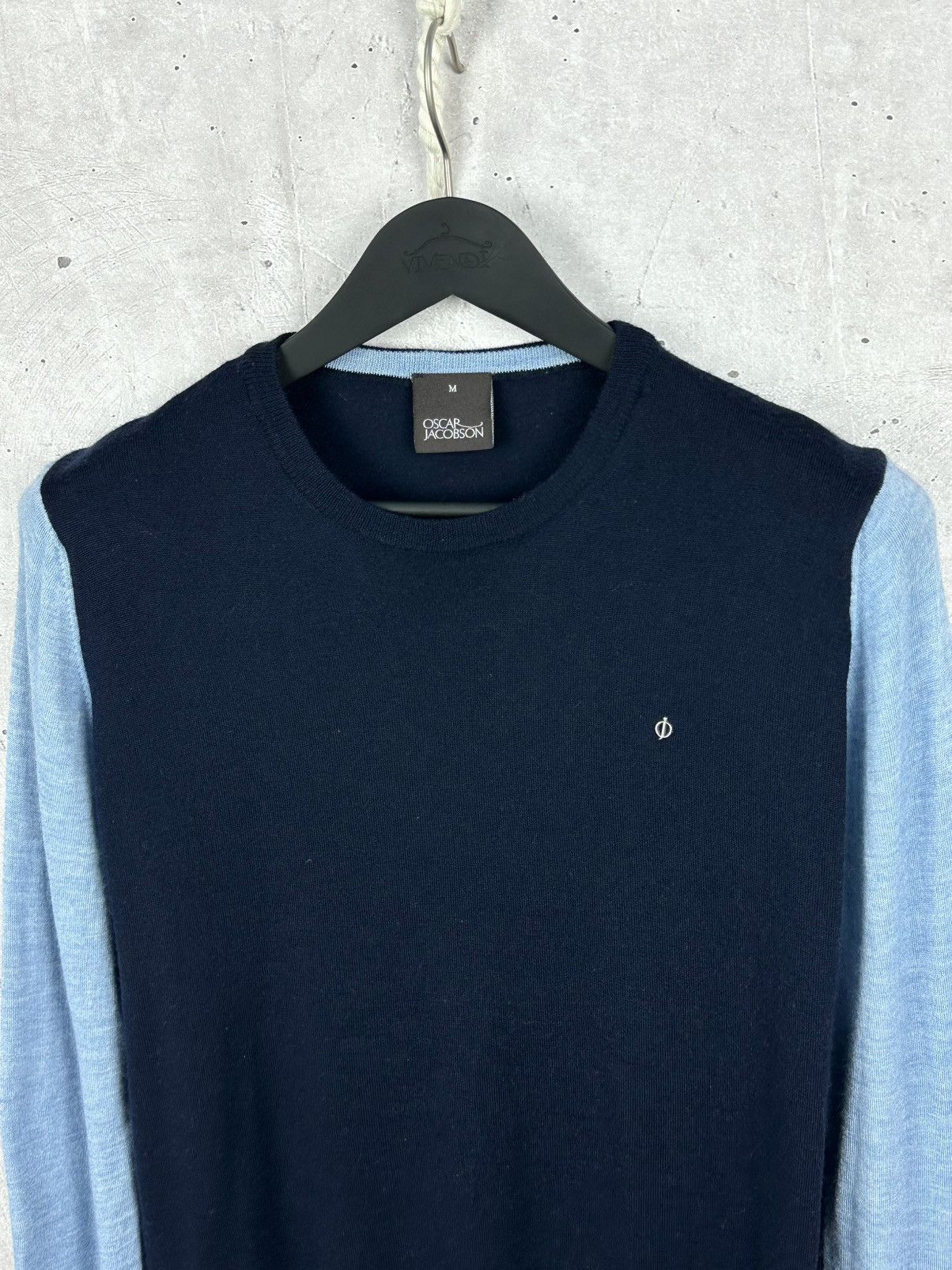 Oscar Jacobson × Vintage Oscar Jacobson Knit Wool Rast Pin Roundneck Sweater Size US M / EU 48-50 / 2 - 2 Thumbnail
