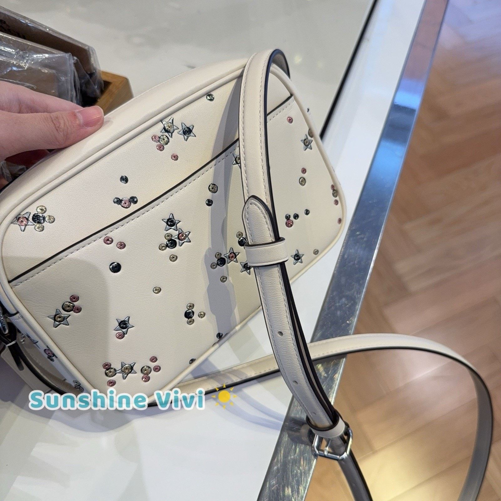 Coach NWT Coach Mini Jamie Camera Bag Star CCI73 Silver /Chalk Size ONE SIZE - 3 Thumbnail