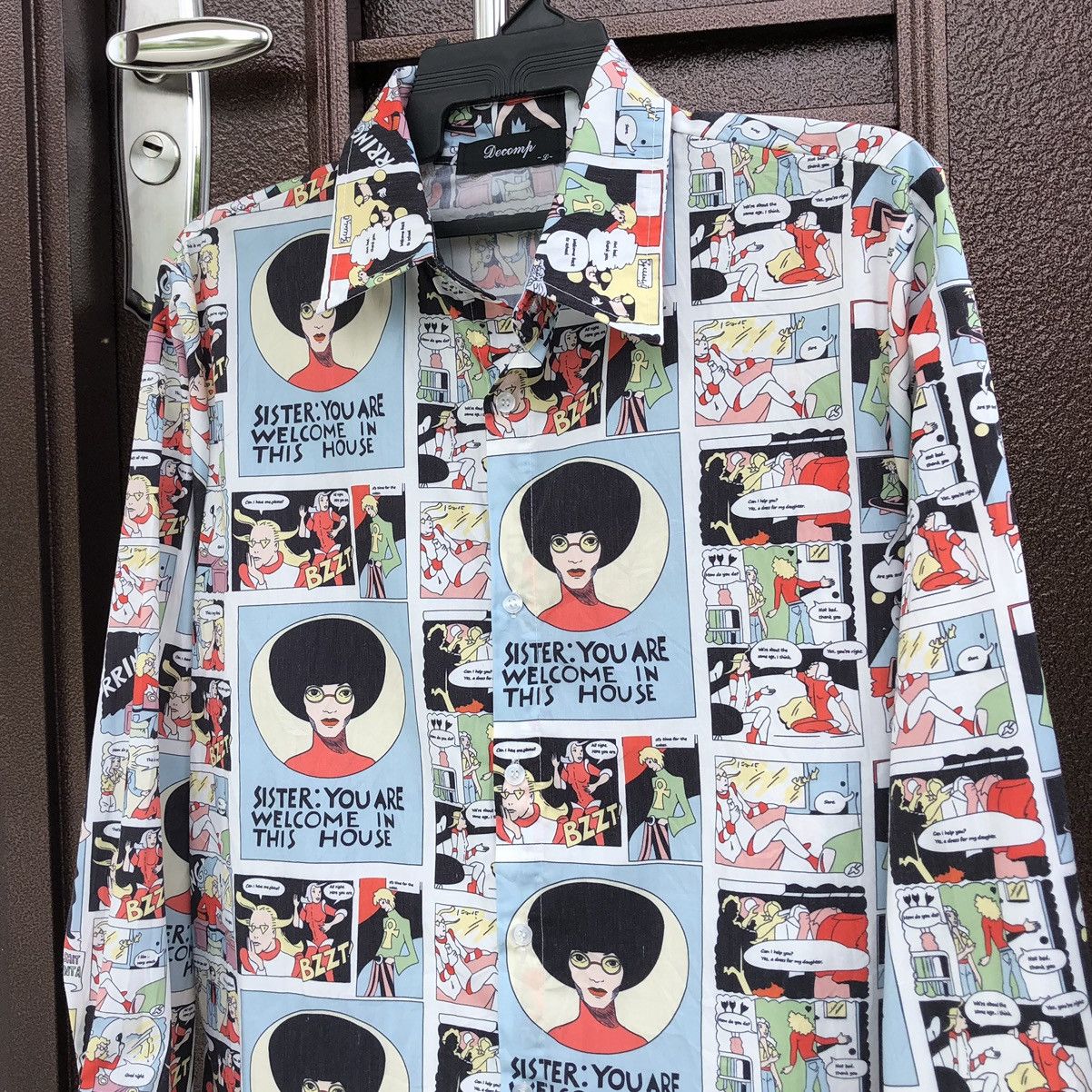 Japanese Brand Decomp Print Comic Book Long sleeve Shirt Size US L / EU 52-54 / 3 - 3 Thumbnail