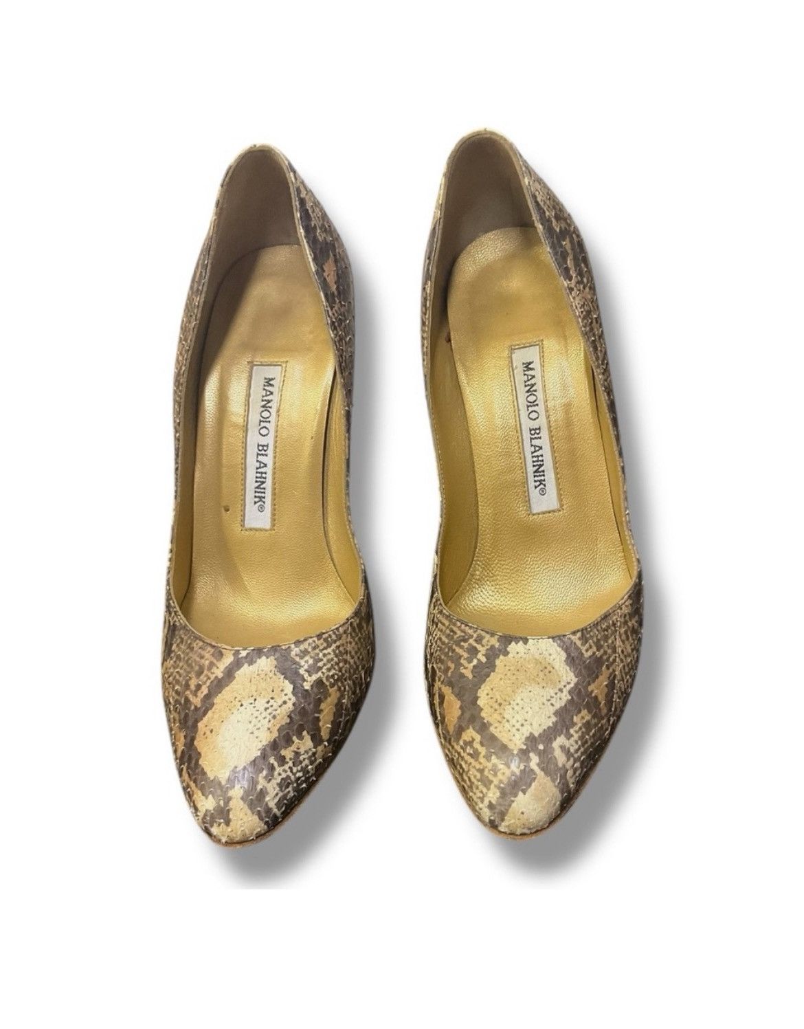 Manolo Blahnik Manolo Blahnik Snakeskin Stiletto‎ Pumps EU 38 (US 7.5–8) Size US 8 / IT 38 - 2 Thumbnail