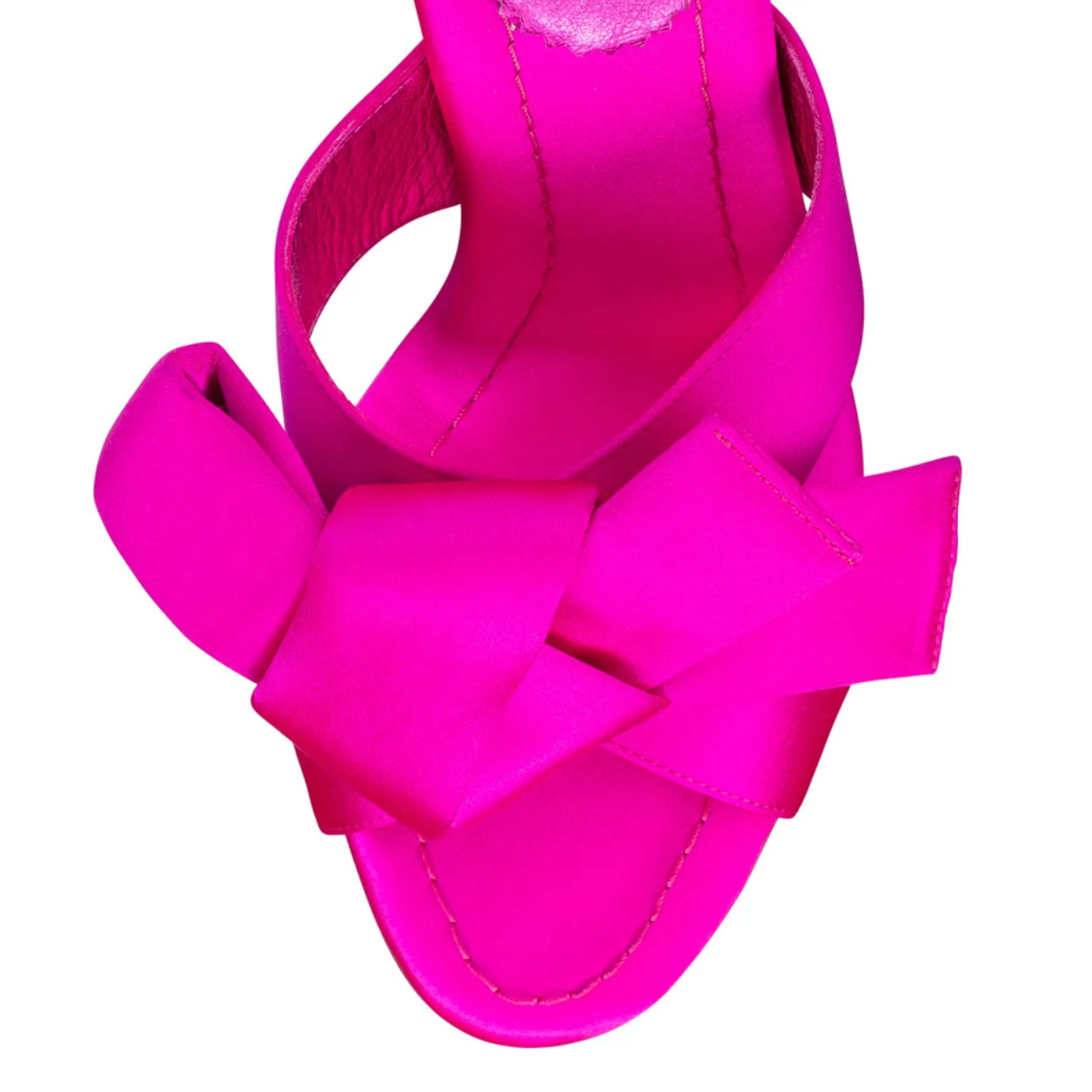 Christian Louboutin Matricia 100 Holly Pink Satin Backless Sandal Heel Pump 36 Size US 6 / IT 36 - 6 Thumbnail