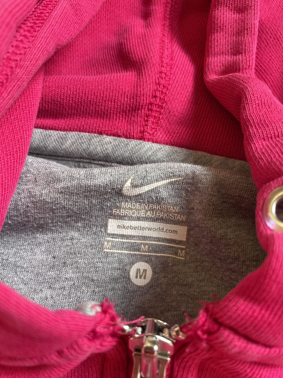 Nike × Vintage Vintage Y2K Nike Zip-Up Hoodie Central Logo Swoosh Size M / US 6-8 / IT 42-44 - 7 Thumbnail