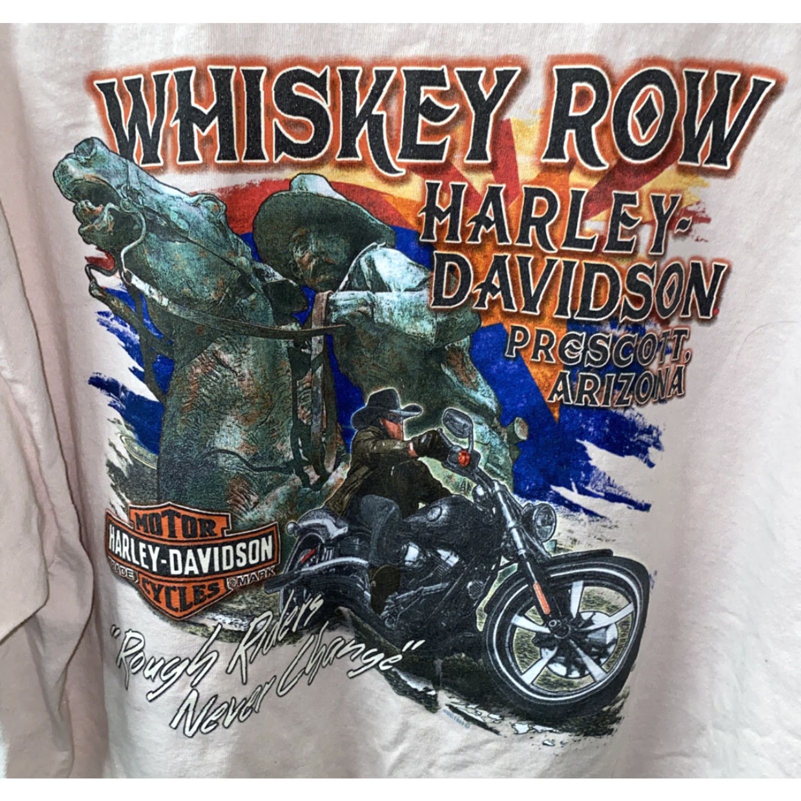 Harley Davidson Harley-Davidson T-Shirt Pink Mens Short Sleeve Graphic 23 In Armpit L Regular Cotton? Vintage No Size US L / EU 52-54 / 3 - 2 Thumbnail