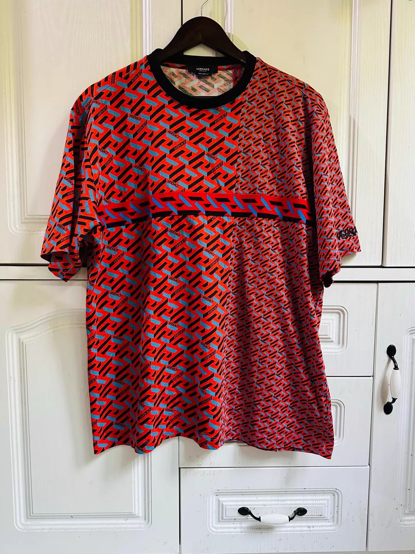 Versace Versace 25S Runway Labyrinth Maze T-Shirt Size US L / EU 52-54 / 3 - 1 Thumbnail