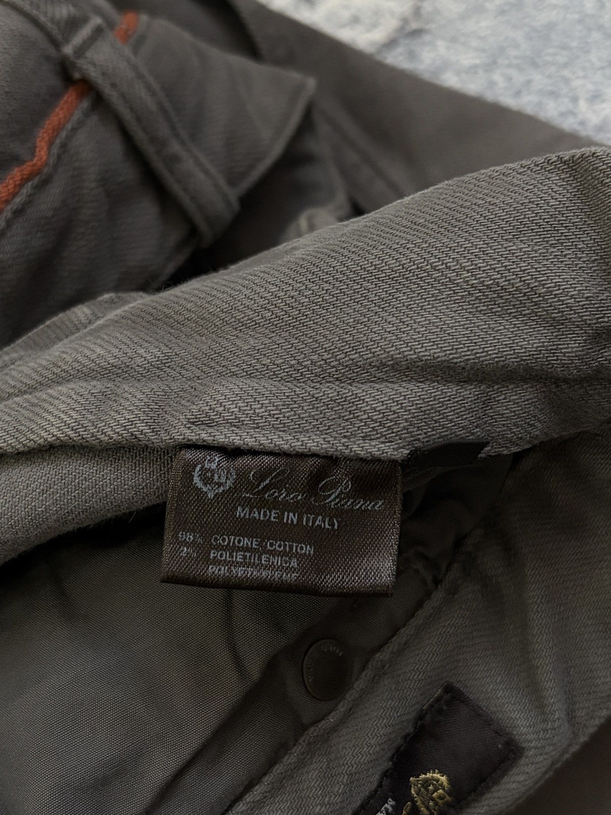 Loro Piana LORO PIANA Luxury Grey Straight Pants Orange Trim IT 40 Size 27" / US 4 / IT 40 - 5 Thumbnail