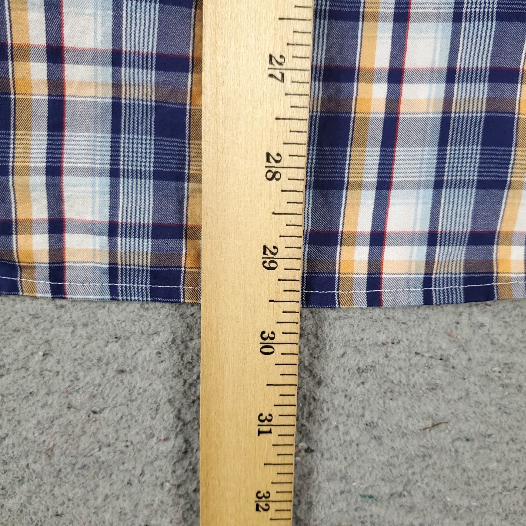 Peter Millar Peter Millar Shirt Mens Large Blue Plaid Short Sleeve Button-Up Casual Pure Cotton Size US L / EU 52-54 / 3 - 4 Thumbnail