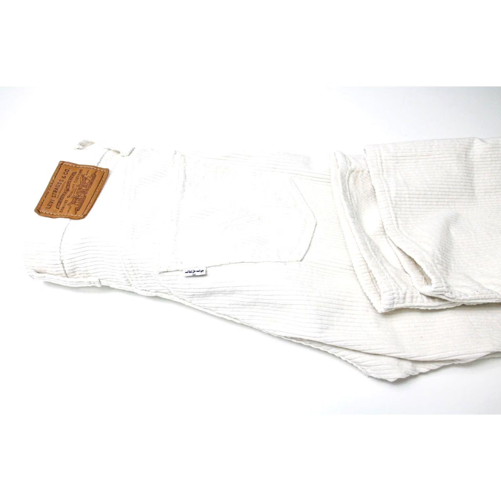 Levi's LEVI'S RIBCAGE STRAIGHT Jeans Women's W25/L25 High Waist Corduroy Ivory Trousers Size 42" / US 20 - 5 Thumbnail