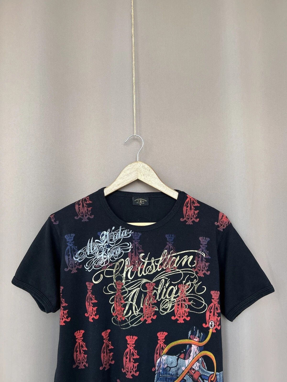 Christian Audigier Christian Audigier Los Angeles Print T-Shirt Womens Size XL Size US XL / EU 56 / 4 - 2 Thumbnail