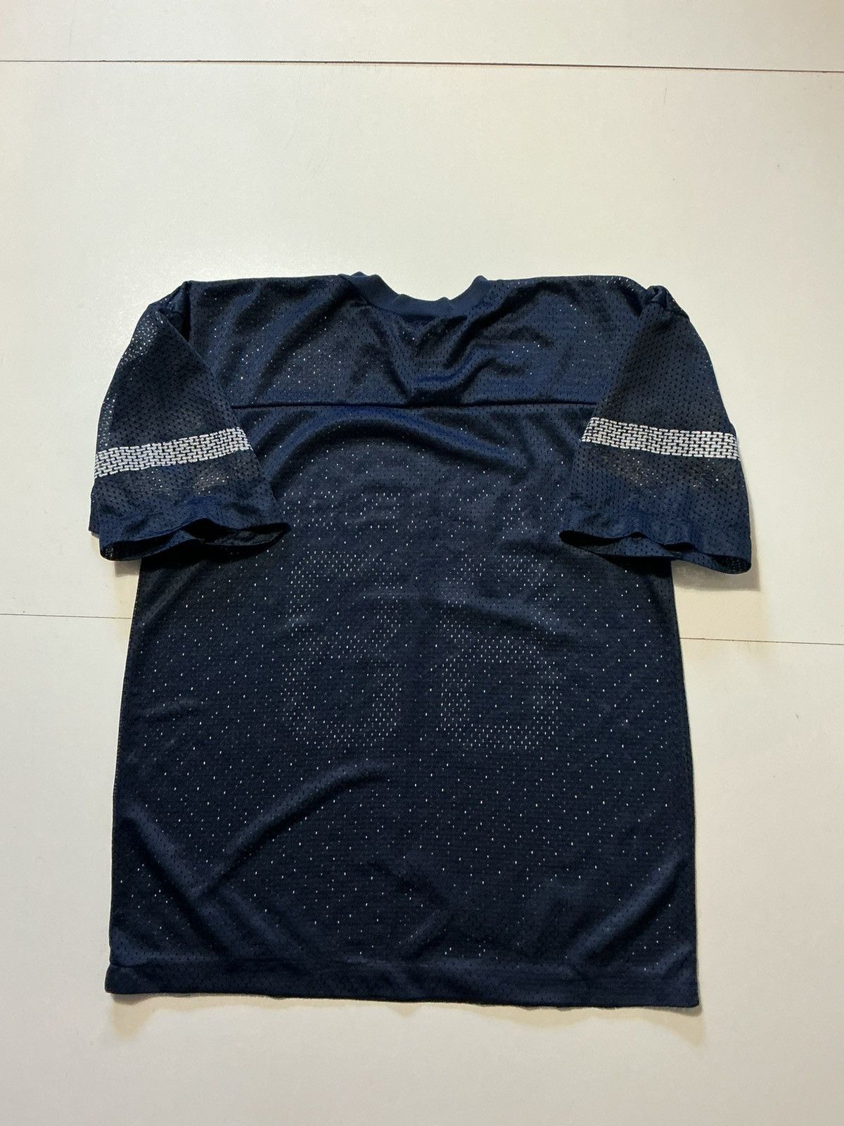 McGregor Vintage Macgregor 88 Navy Blue Striped Mesh Football Jersey Size US M / EU 48-50 / 2 - 2 Thumbnail