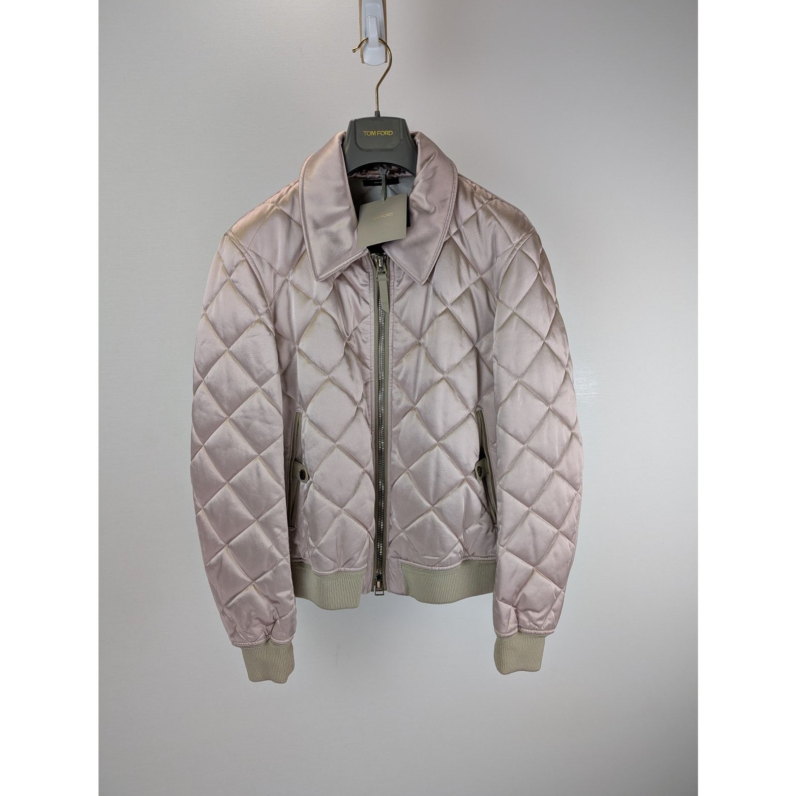 Tom Ford o1rshd1 Outerwear Blouson Bomber Jacket in Light Pink Size US M / EU 48-50 / 2 - 1 Thumbnail