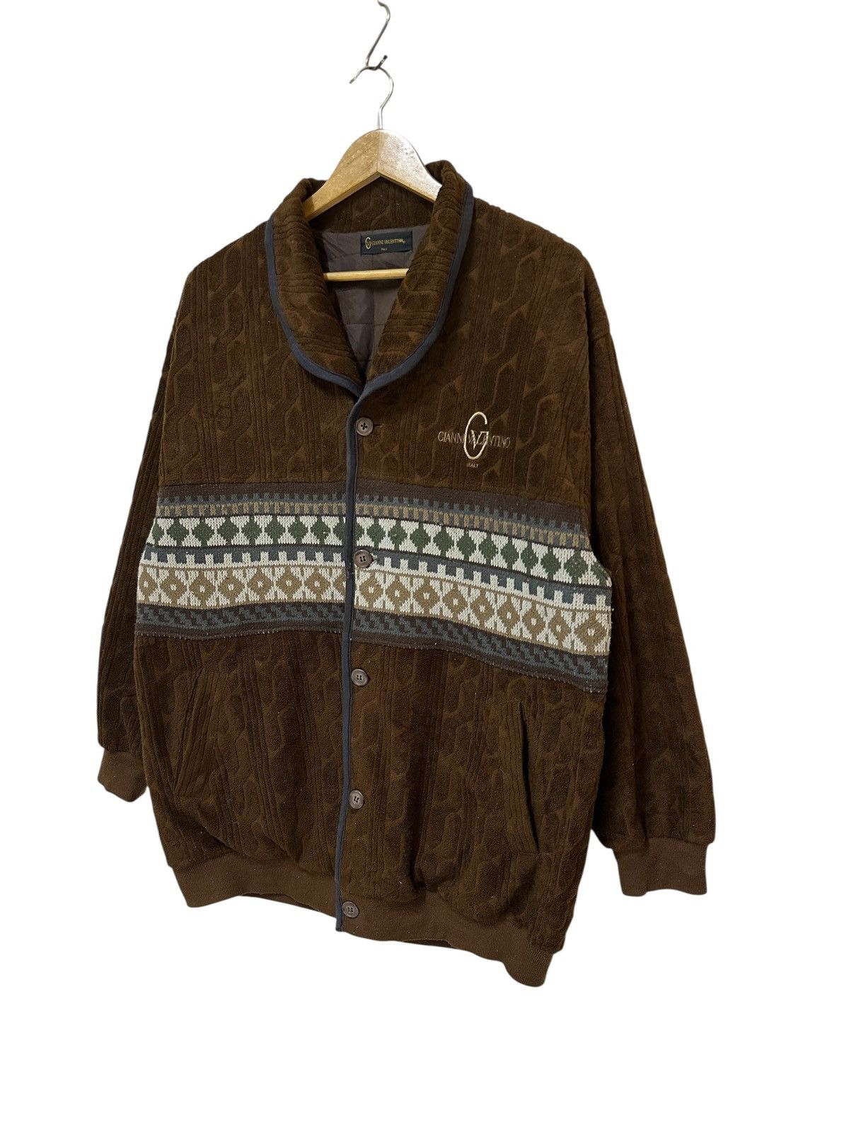 Gianni Valentino Gianni Valentino Knit Cardigan Navajo Size US M / EU 48-50 / 2 - 2 Thumbnail
