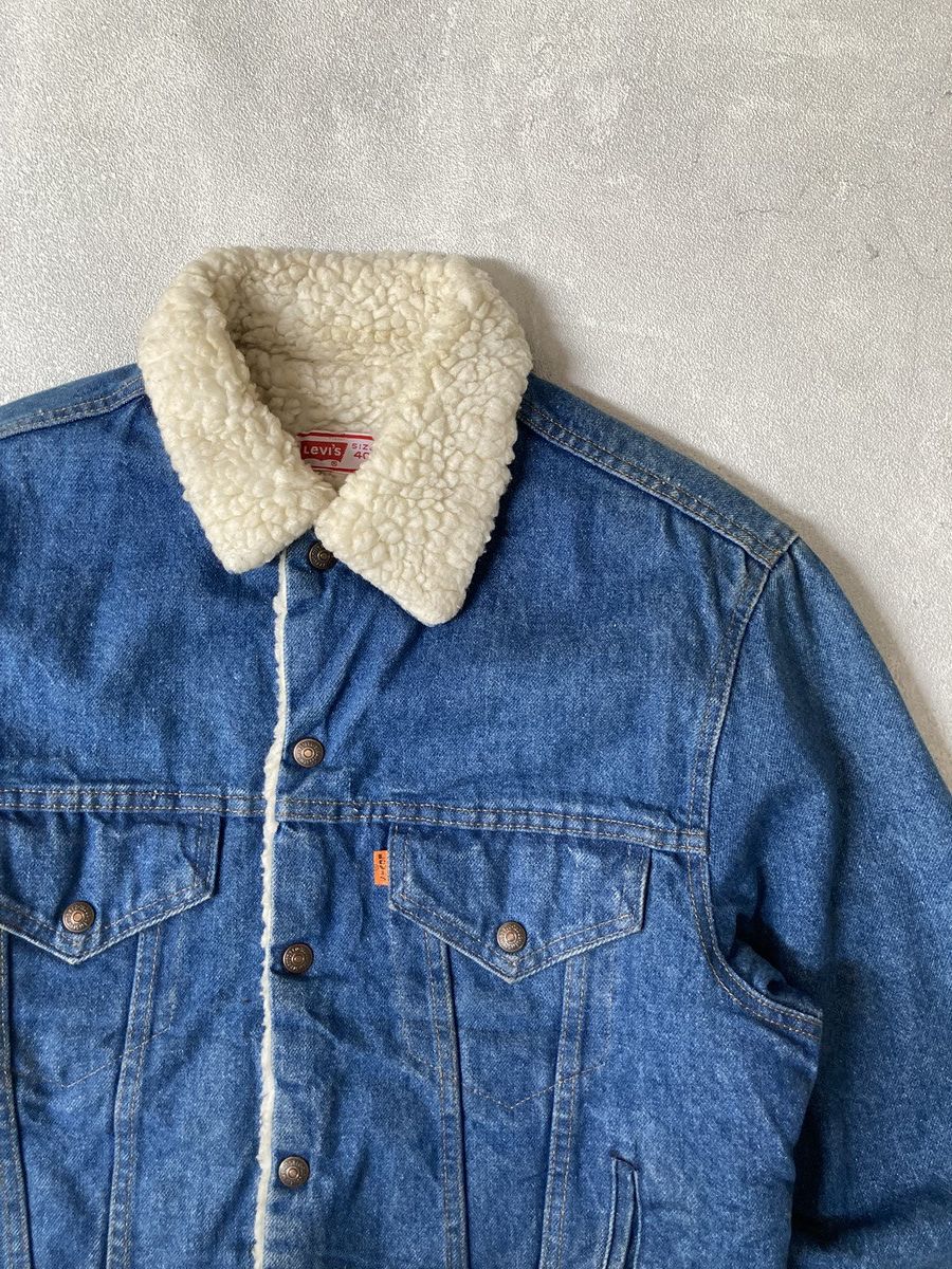 Levi's Vintage Clothing Vintage 70’s Levi’s Trucker Sherpa Jacket Orange Tab Size US L / EU 52-54 / 3 - 2 Thumbnail