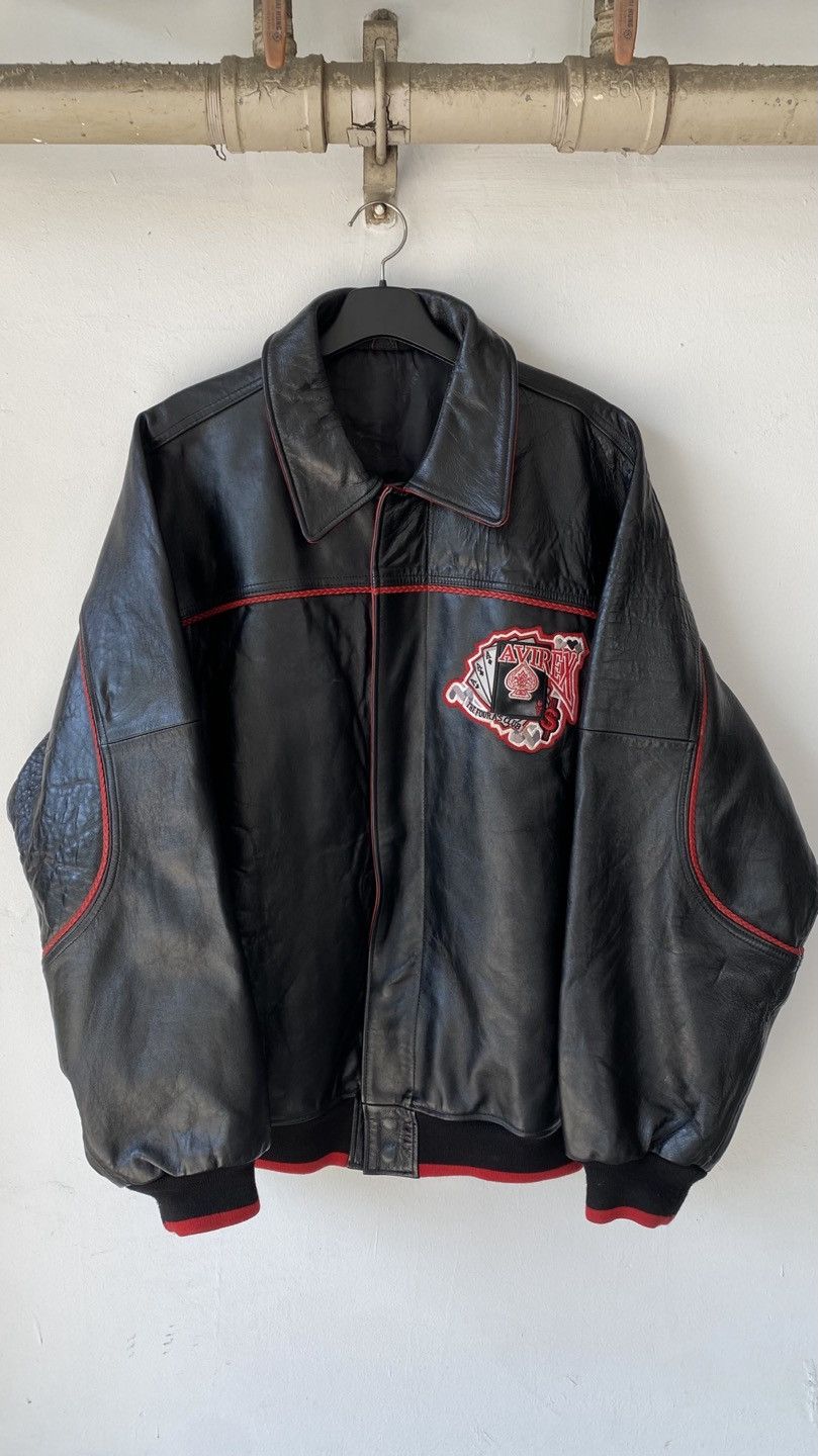 Avirex avirex king casino all leather stadium bomber jacket 3xl/4xl Size US XXL / EU 58 / 5 - 2 Thumbnail