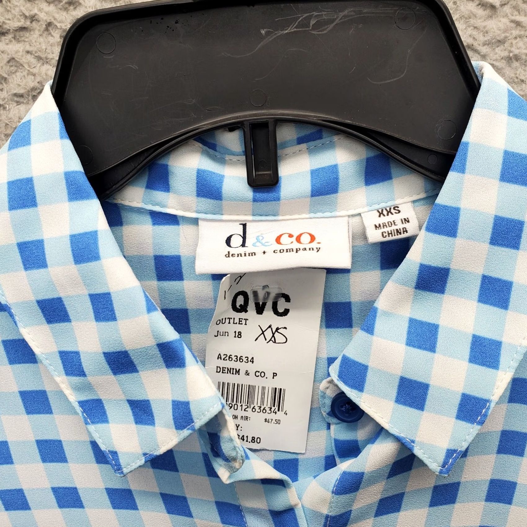 Denim & Co. Denim & Co. Shirt Womens 2XS Plaid Roll Tab Oversized Button-Up Multicolor Shirt Women 2XS Casual Size XXS / US 00 / IT 34 - 5 Thumbnail
